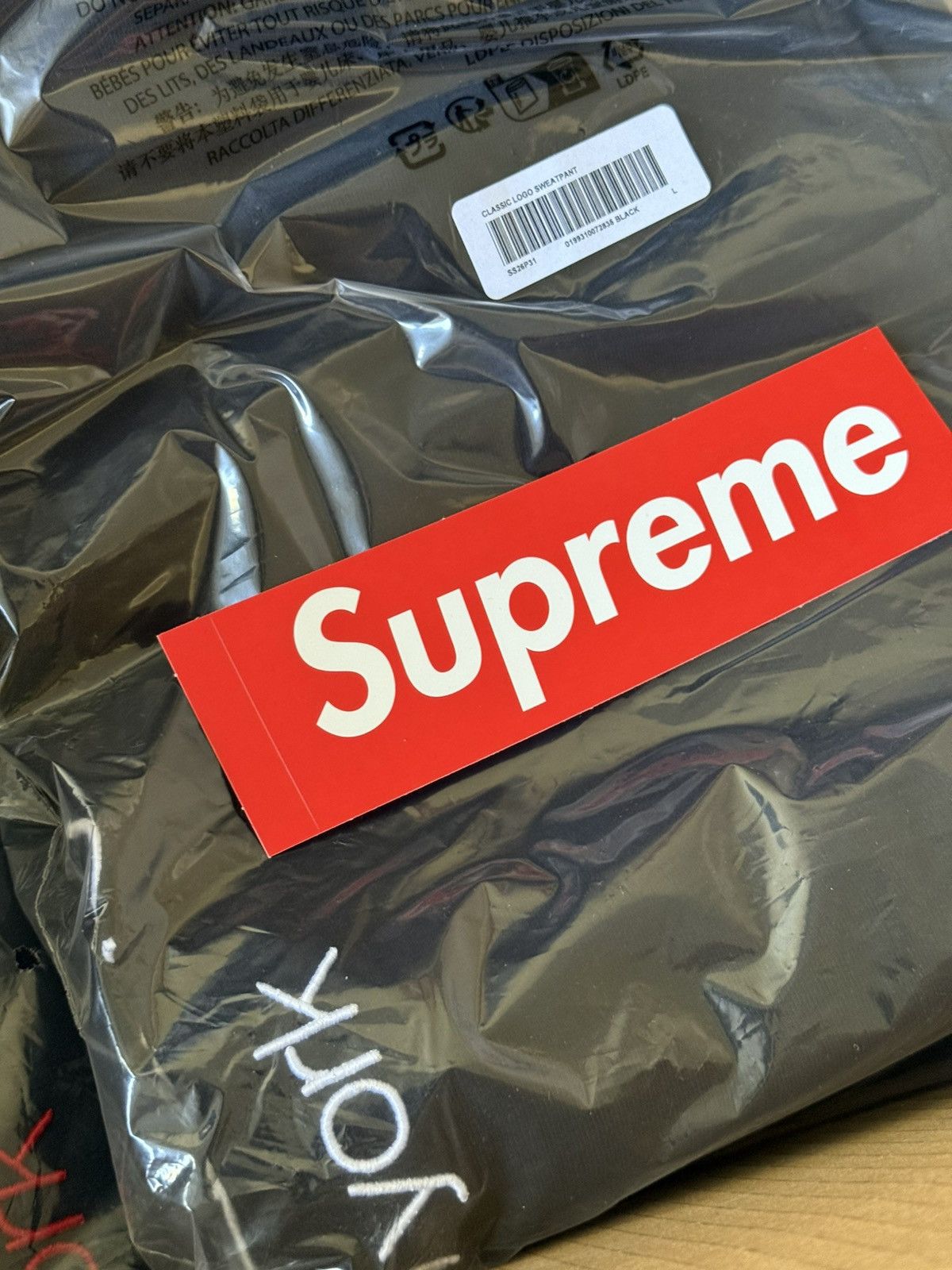 Supreme Supreme Classic Logo Sweatpants Black Large Size ONE SIZE - 3 Thumbnail