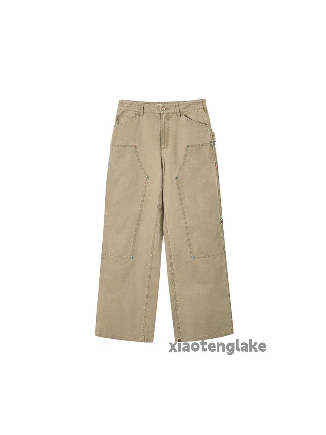 Designer × Japanese Brand × Vintage washed faded carpenter baggy hiphop work pants Size US 34 / EU 50 - 6 Thumbnail