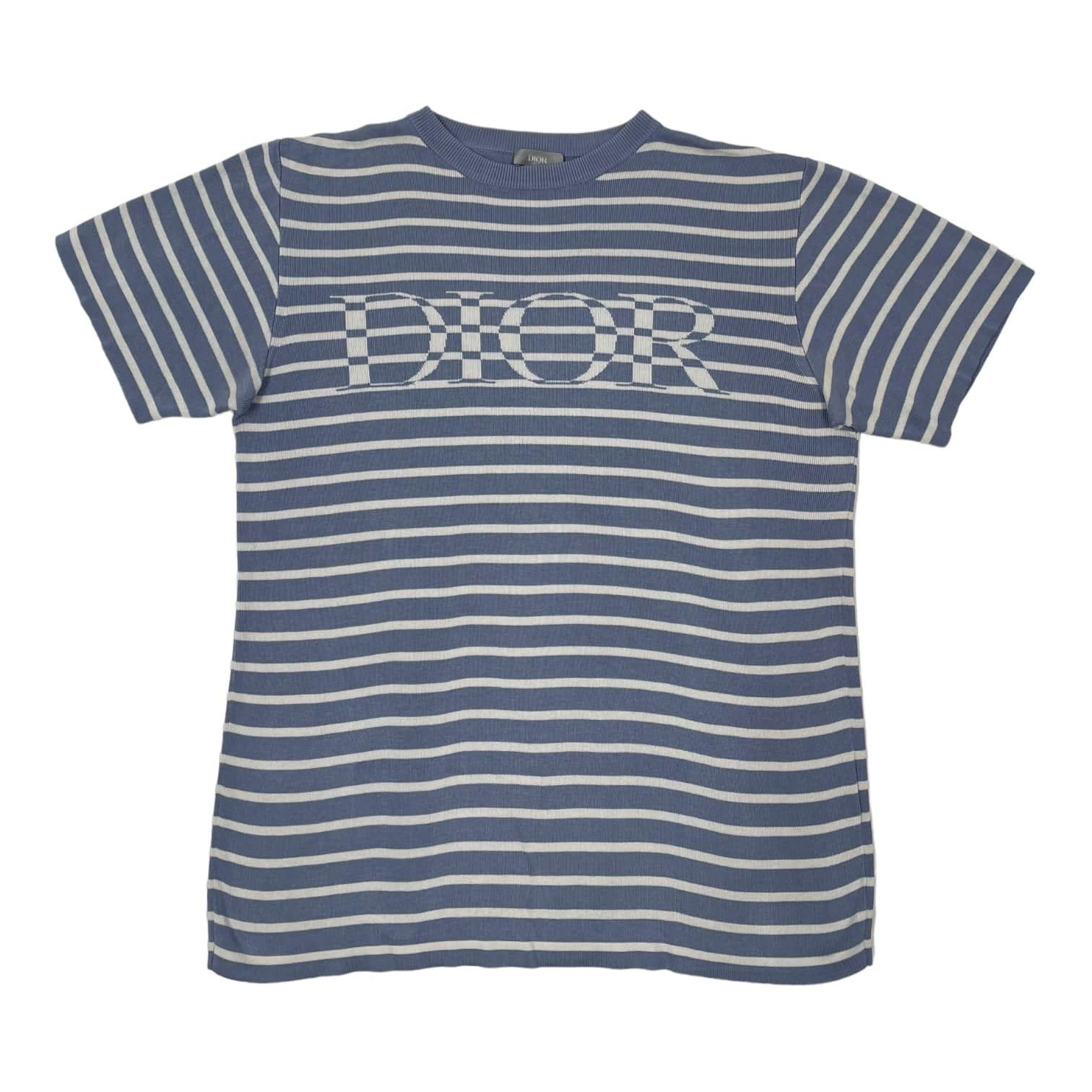 クリスチャン ディオール Cotton striped T-shirt Christian Dior DIOR, striped t-shirt with embroidered bee