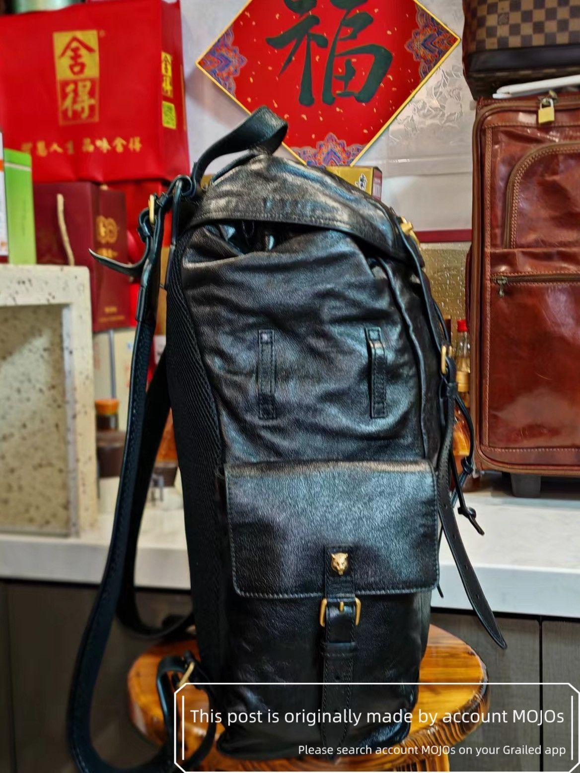 Gucci Gucci Marmont Leather Runway Logo Backpack mojos117 Size ONE SIZE - 7 Thumbnail