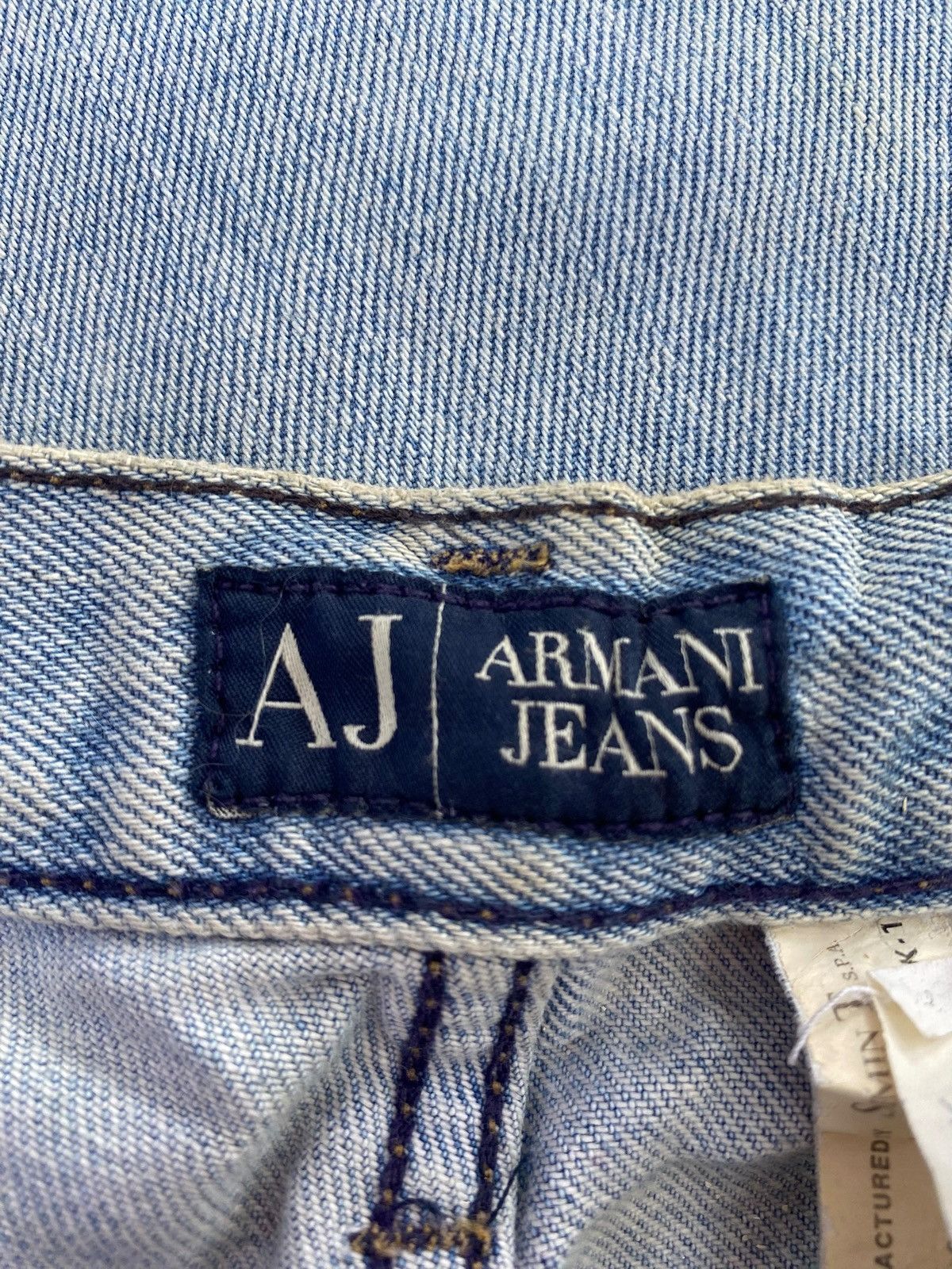 Armani Armani Acid Light Wash Ripped Style Straight Jeans Size US 30 / EU 46 - 9 Thumbnail