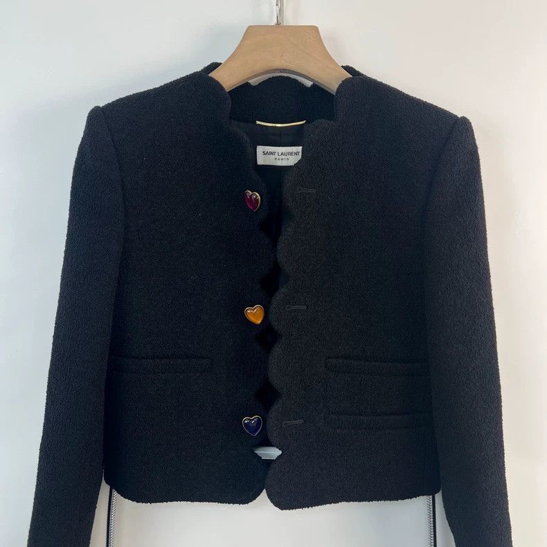 Saint Laurent Paris Saint Laurent Paris Black colored glass buttons, colored p Size XS / US 0-2 / IT 36-38 - 2 Thumbnail