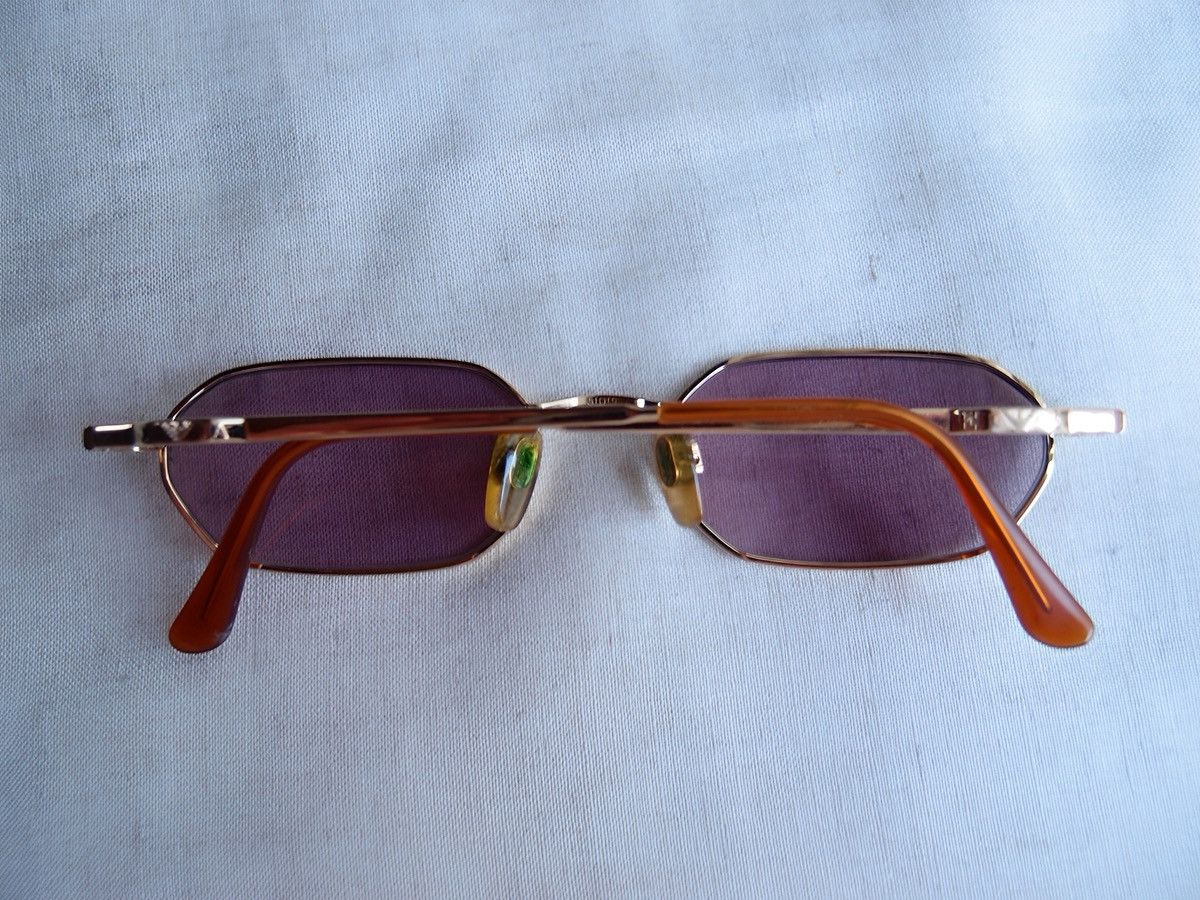Emporio Armani Emporio Armani Sunglasses Purple Lenses Gold Metal Frame Size ONE SIZE - 4 Thumbnail