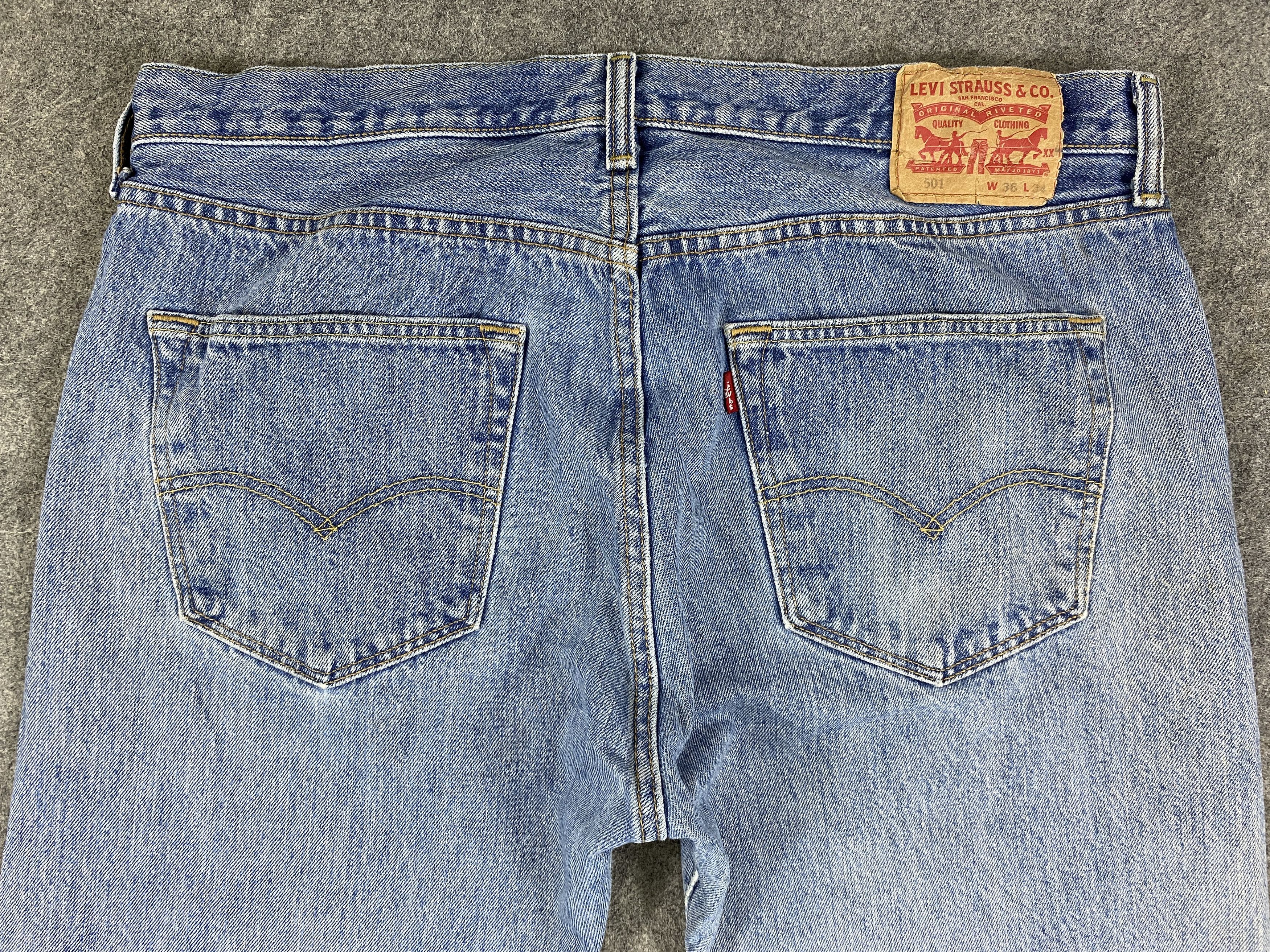 Levi's Blue Wash Vintage Levi's 501 Jeans 37x33 Denim -JN2258 Size US 36 / EU 52 - 4 Thumbnail