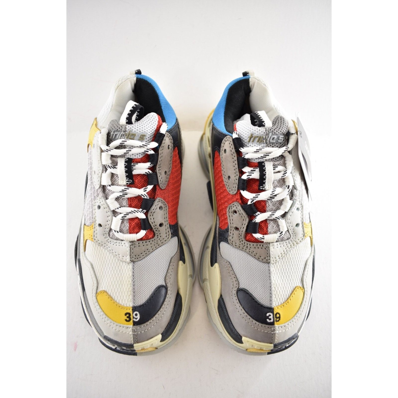 Balenciaga Balenciaga Triple S Split White Grey Yellow Flat Platform Size US 6 / EU 39 - 7 Thumbnail