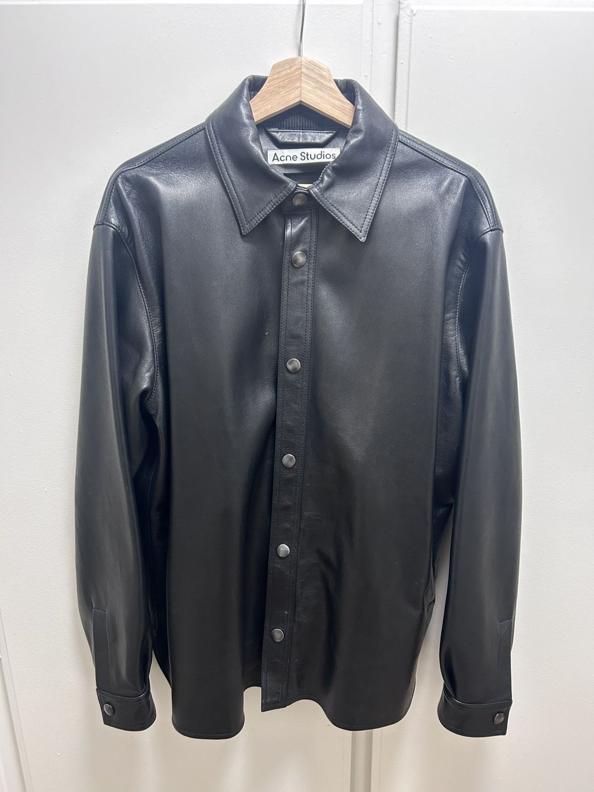 Acne Studios Acne Studios Lamb Skin Leather Chore Jacket Size US L / EU 52-54 / 3 - 1 Thumbnail