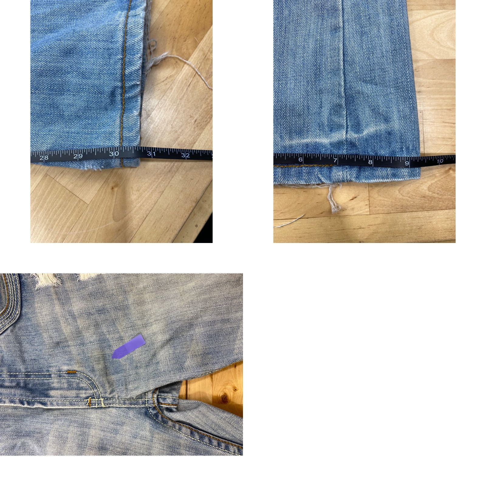 Vintage Buffalo Jeans David Bitton Men's 32 Bootcut Blue Denim Distress #2822 Jeans Blues Regular Jeans Mens Bootscut? Size US 33 - 8 Thumbnail