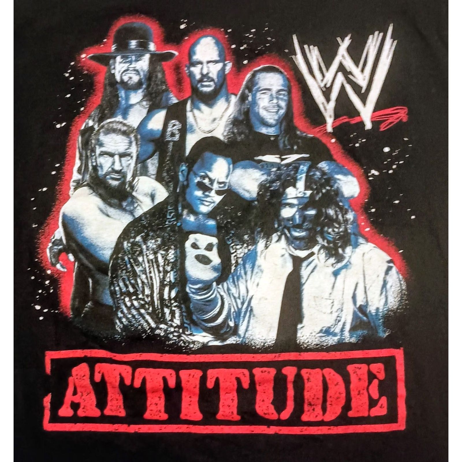 Logo 7 VINTAGE WWF Attitude Era "Come Get Some" T-Shirt L Black WWE Logo Short Sleeve Unisex Adults Mens Womens WW E 90s Wrestling Theme Size US L / EU 52-54 / 3 - 2 Thumbnail