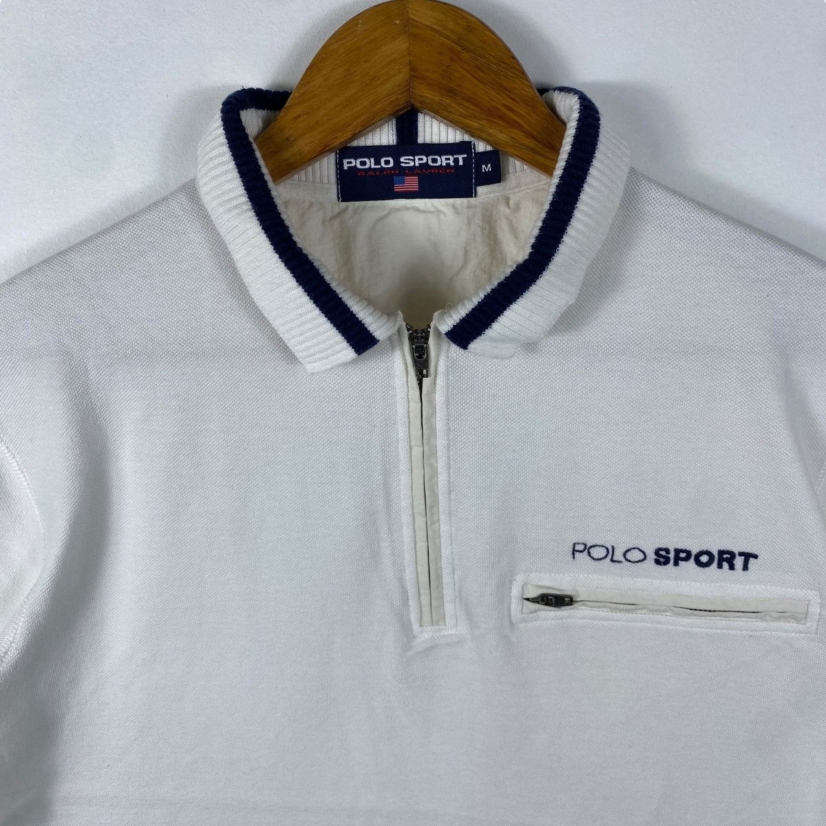 Ralph Lauren Vintage POLO SPORT Ralph Lauren Halfzipper Polo Shirt Medium Size US M / EU 48-50 / 2 - 2 Thumbnail