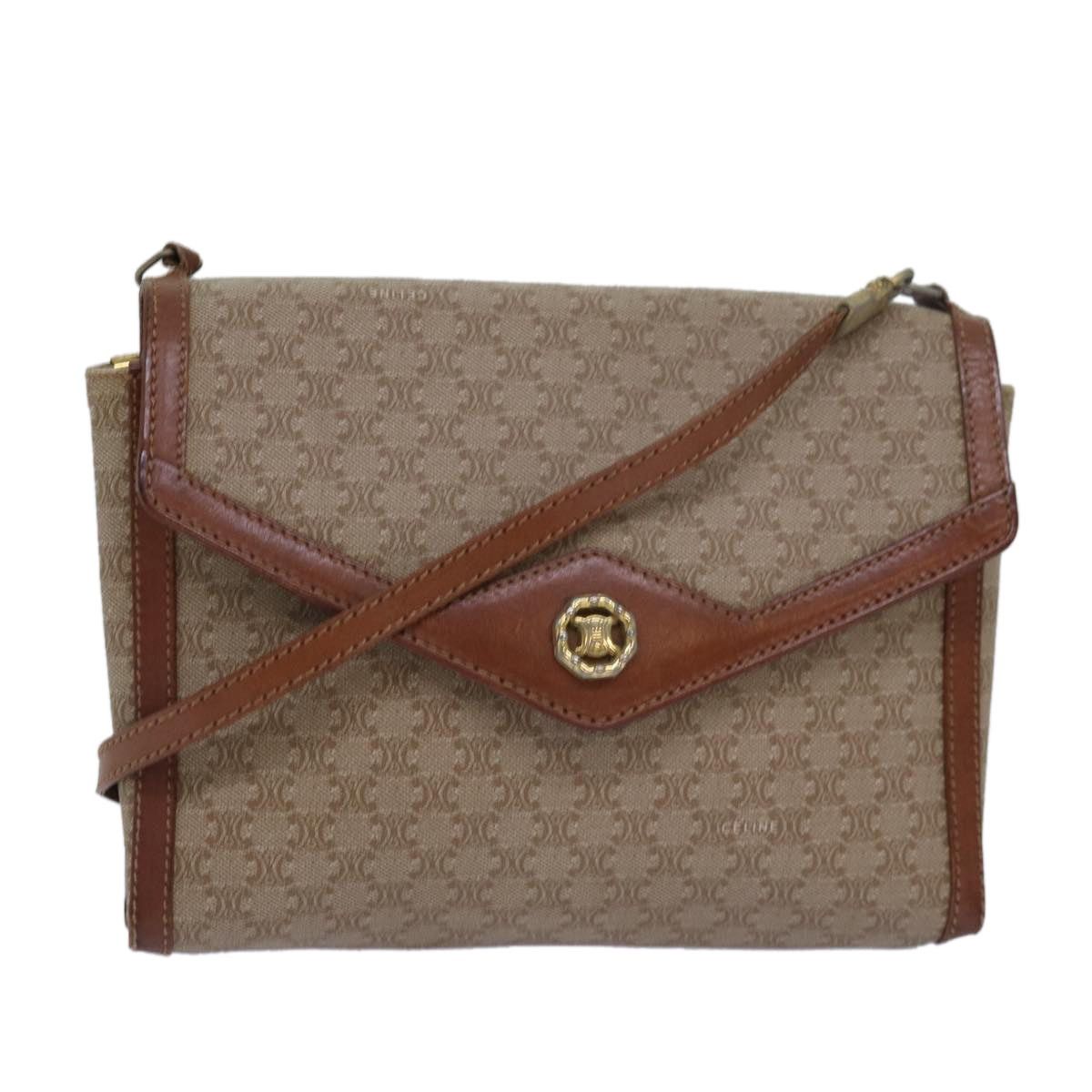 Celine CELINE Macadam Canvas Shoulder Bag Beige Size ONE SIZE - 1 Thumbnail
