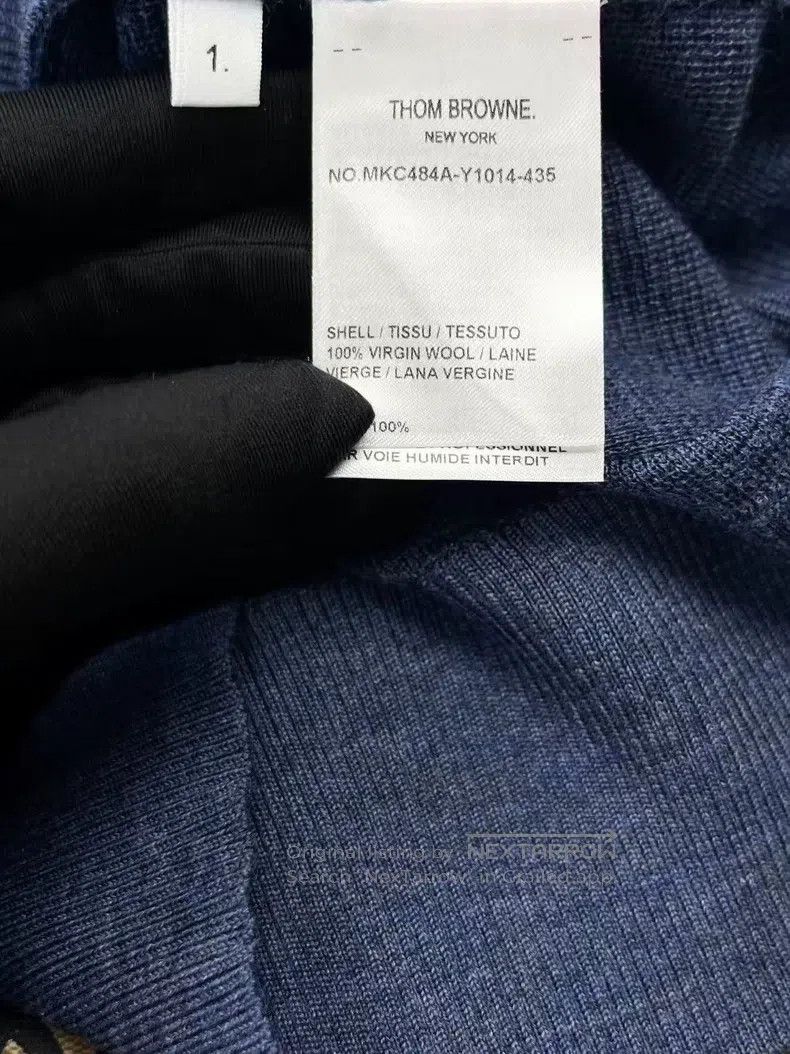 Thom Browne Thom Browne Blue-Black Knit Cardigan Jacket Size US S / EU 44-46 / 1 - 5 Thumbnail