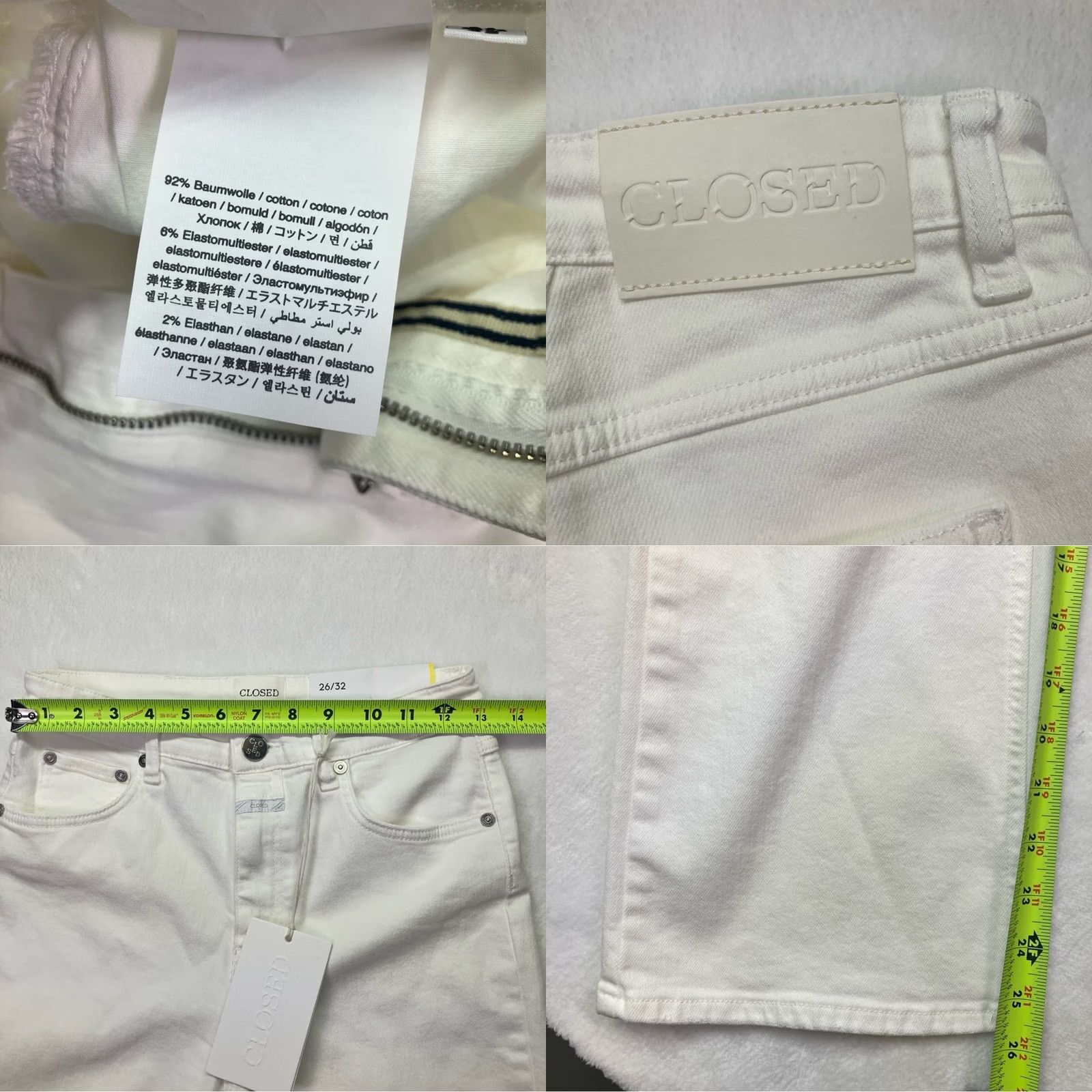 CLOSED Closed Jeans Crop Flare High Rise Ecru White Kick Flare Ankle Denim NWT Size 26 Womens Size 26" / US 2 / IT 38 - 8 Thumbnail