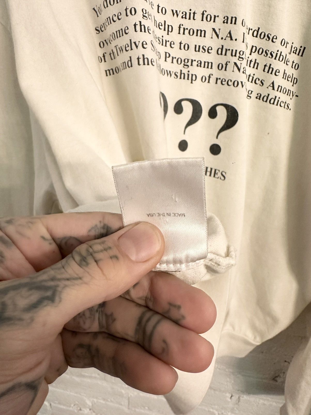 Enfants Riches Deprimes ERD NA DRUG PROBLEM ? NARCOTICS ANONYMOUS 4G Size US XL / EU 56 / 4 - 10 Thumbnail