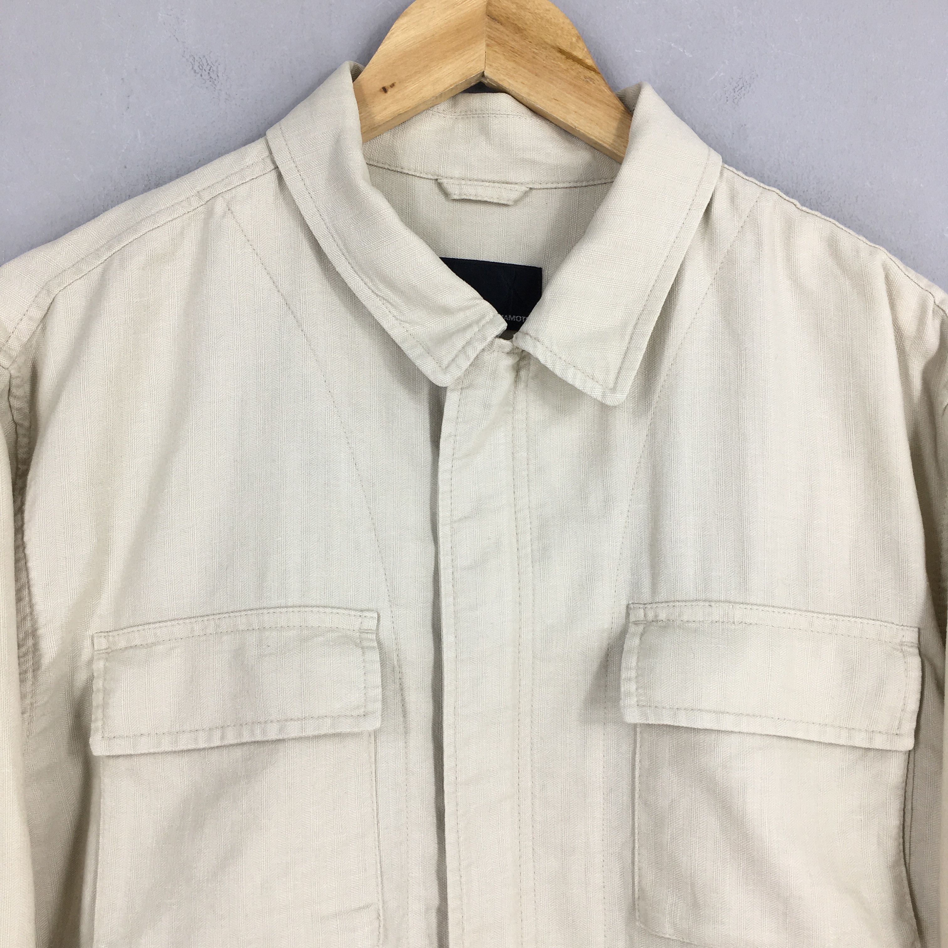 Kansai Yamamoto Sissy Kansai Yamamoto Herringbone Stripe Denim Jacket Large Size US L / EU 52-54 / 3 - 2 Thumbnail