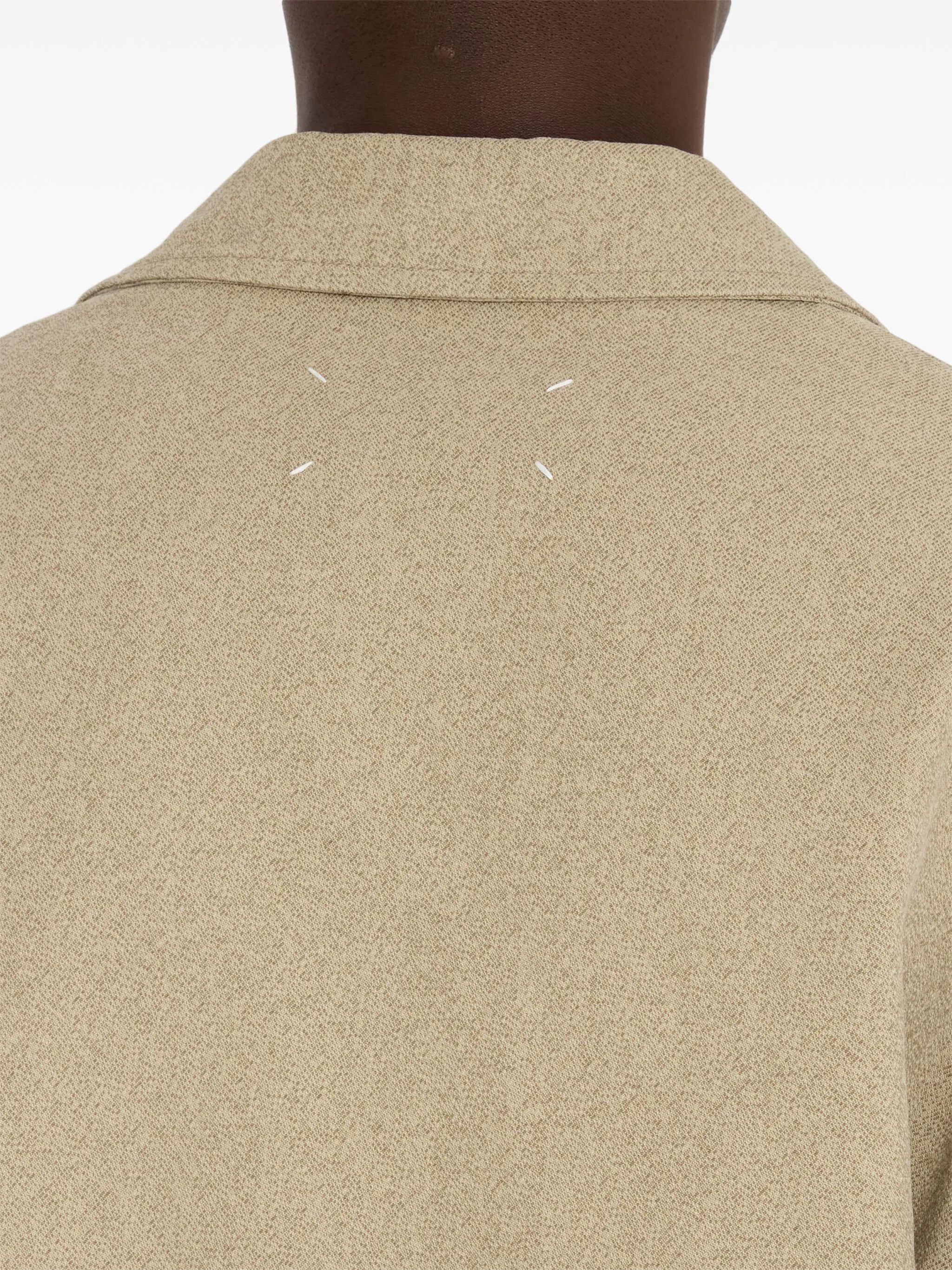 Maison Margiela o1w1db10226 Cotton Shirt Jacket in Beige Size US L / EU 52-54 / 3 - 7 Thumbnail