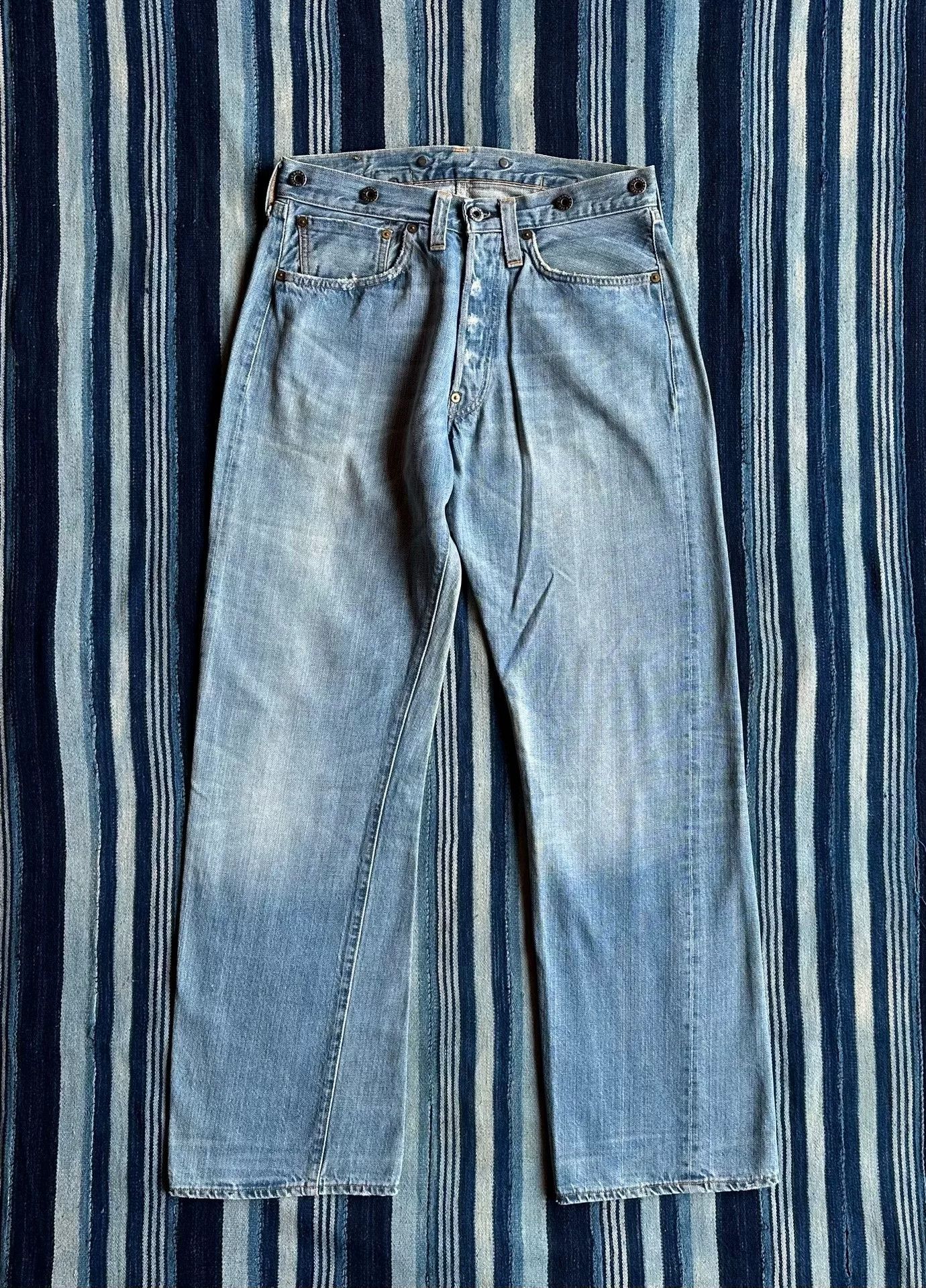 Levi's vintage levi's 555 raw denim washed pants Size US 32 / EU 48 - 1 Thumbnail