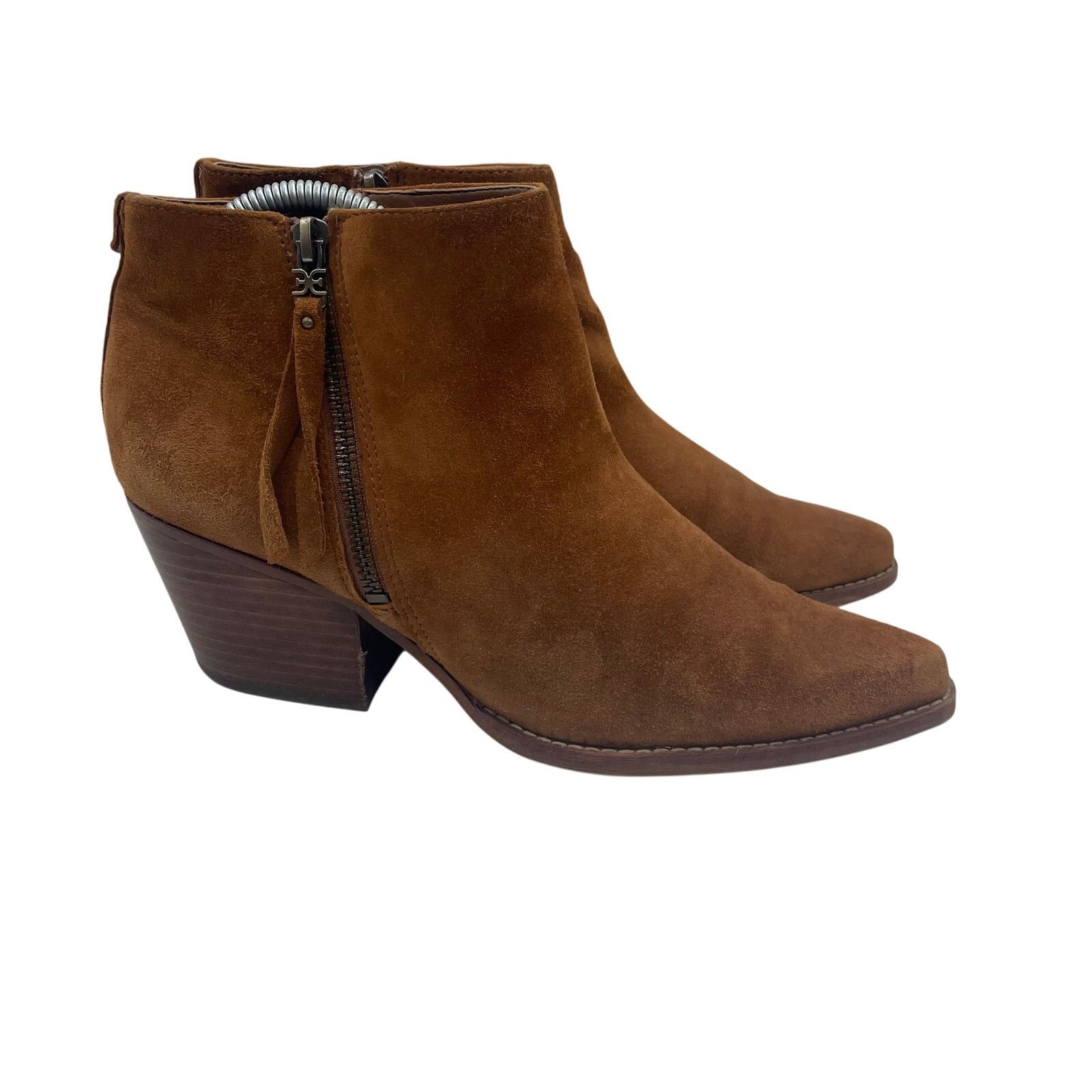 Sam Edelman Sam Edelman Walden Bootie Ankle Boots Zipper Suede Brown 8.5 Size US 8.5 / IT 38.5 - 1 Thumbnail
