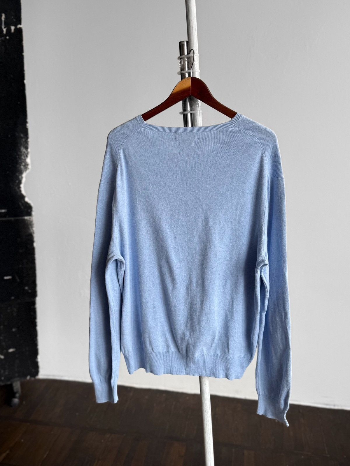 Polo Ralph Lauren Polo Ralph Lauren Blue Sweater Slim Fit Cotton Knit Pullover Size US XL / EU 56 / 4 - 4 Thumbnail