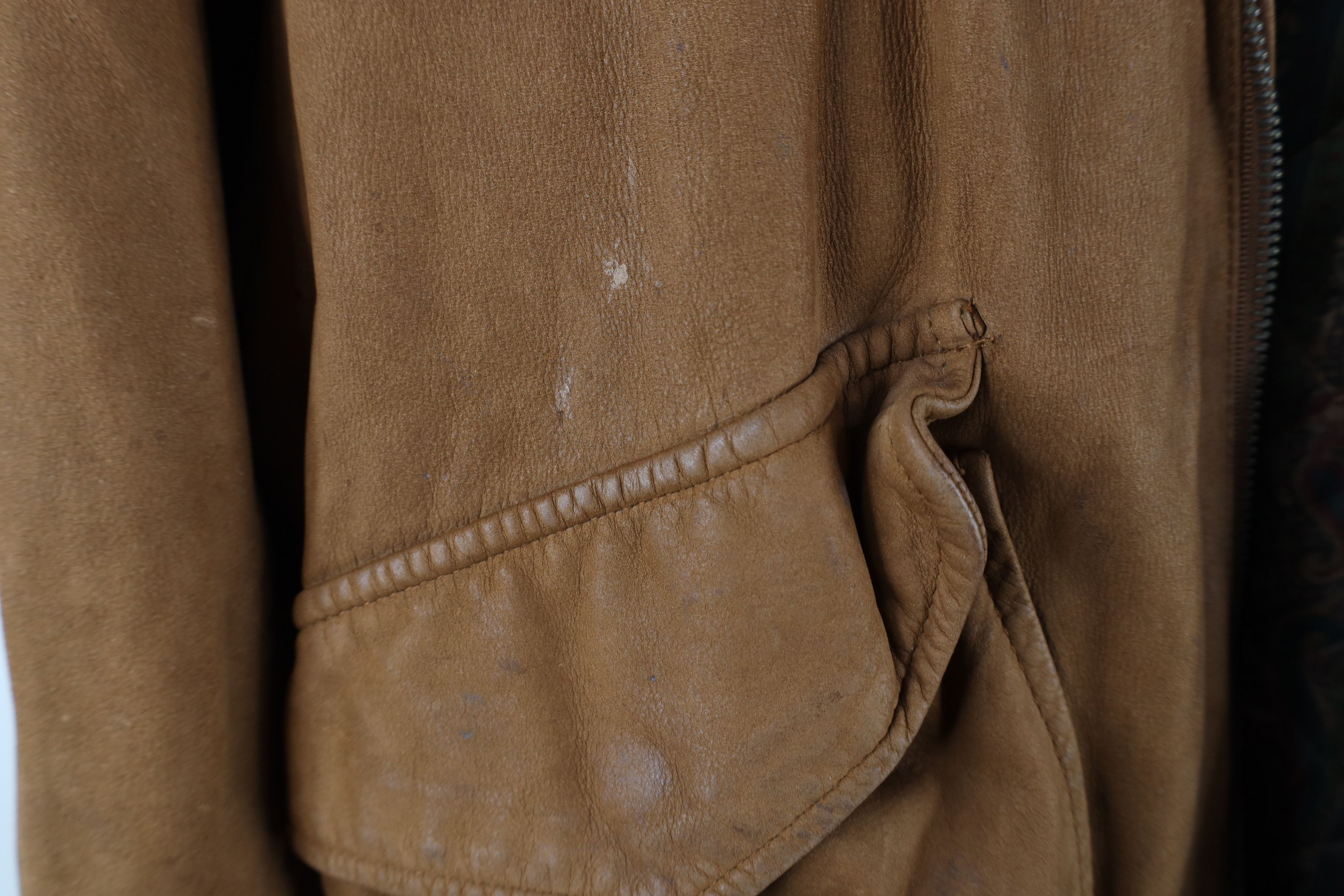 Vintage AS IS Vintage 90s Streetwear Suede Leather Bomber Jacket Size US L / EU 52-54 / 3 - 6 Thumbnail