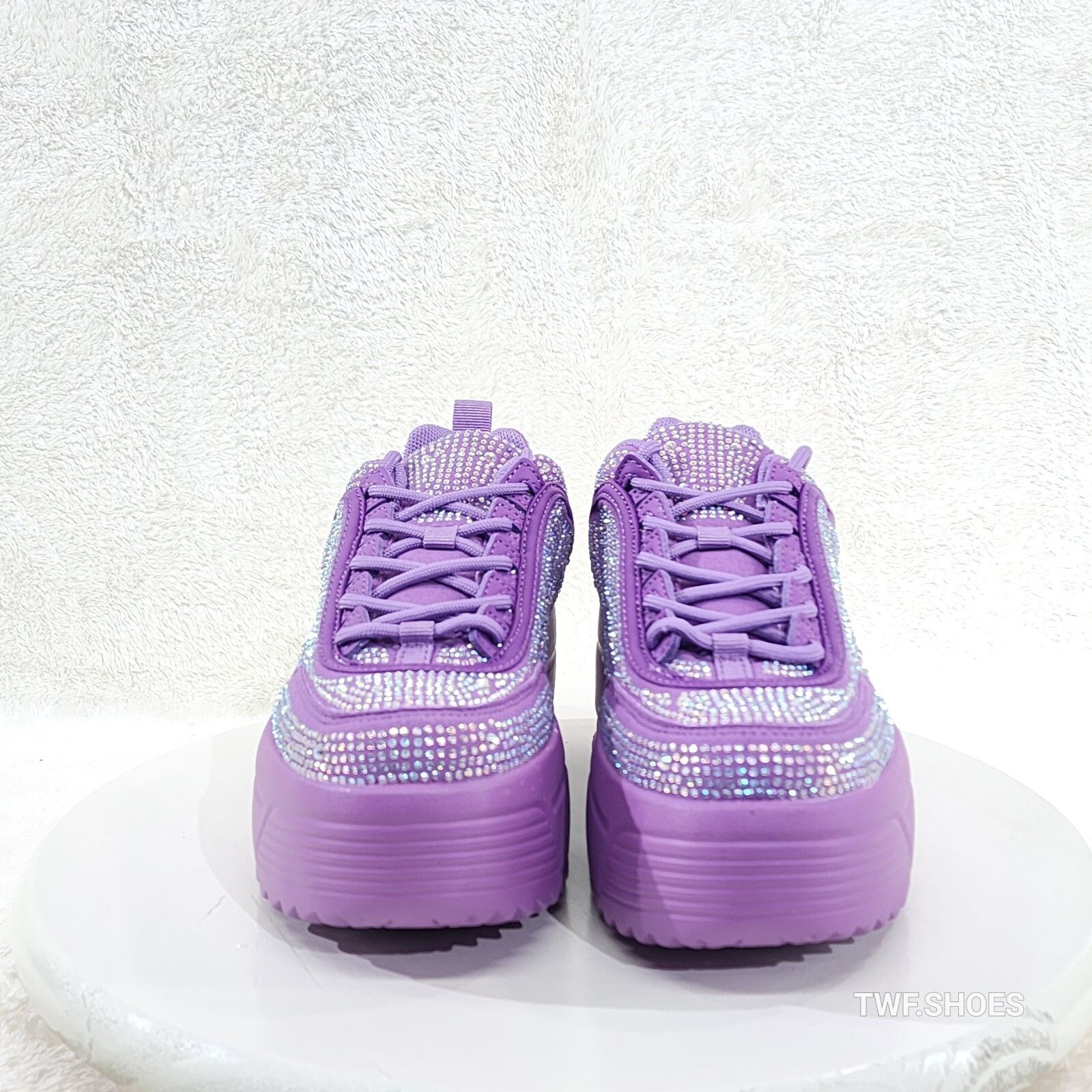 Other Ultra Cush Lilac Purple Rhinestone Platform Sneakers (US Sho Size US 7 / IT 37 - 5 Thumbnail