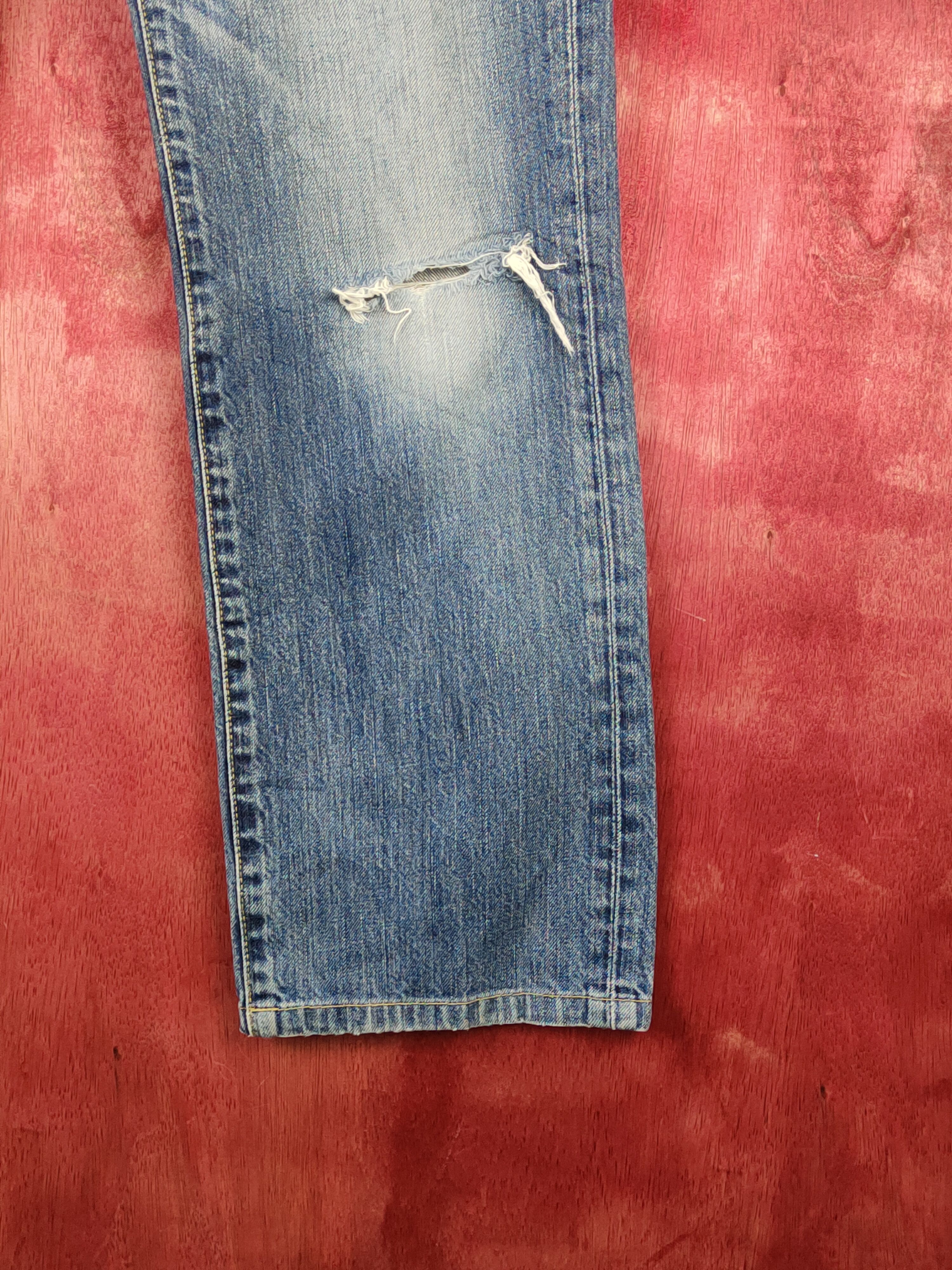 Japanese Brand Uniqlo Blue Distressed Multipocket Denim #S1612 Size US 31 - 6 Thumbnail