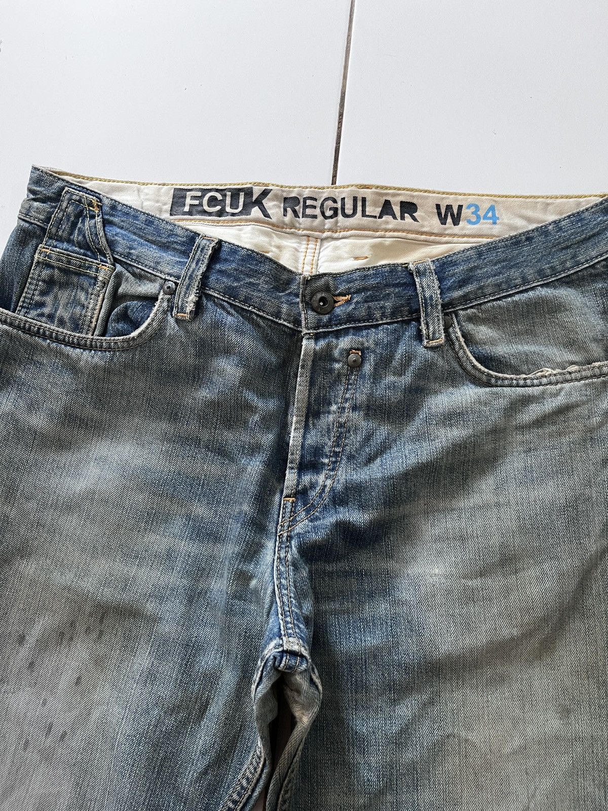 FCUK JAPANESE FCUK FADED JEANS Size US 34 / EU 50 - 8 Thumbnail