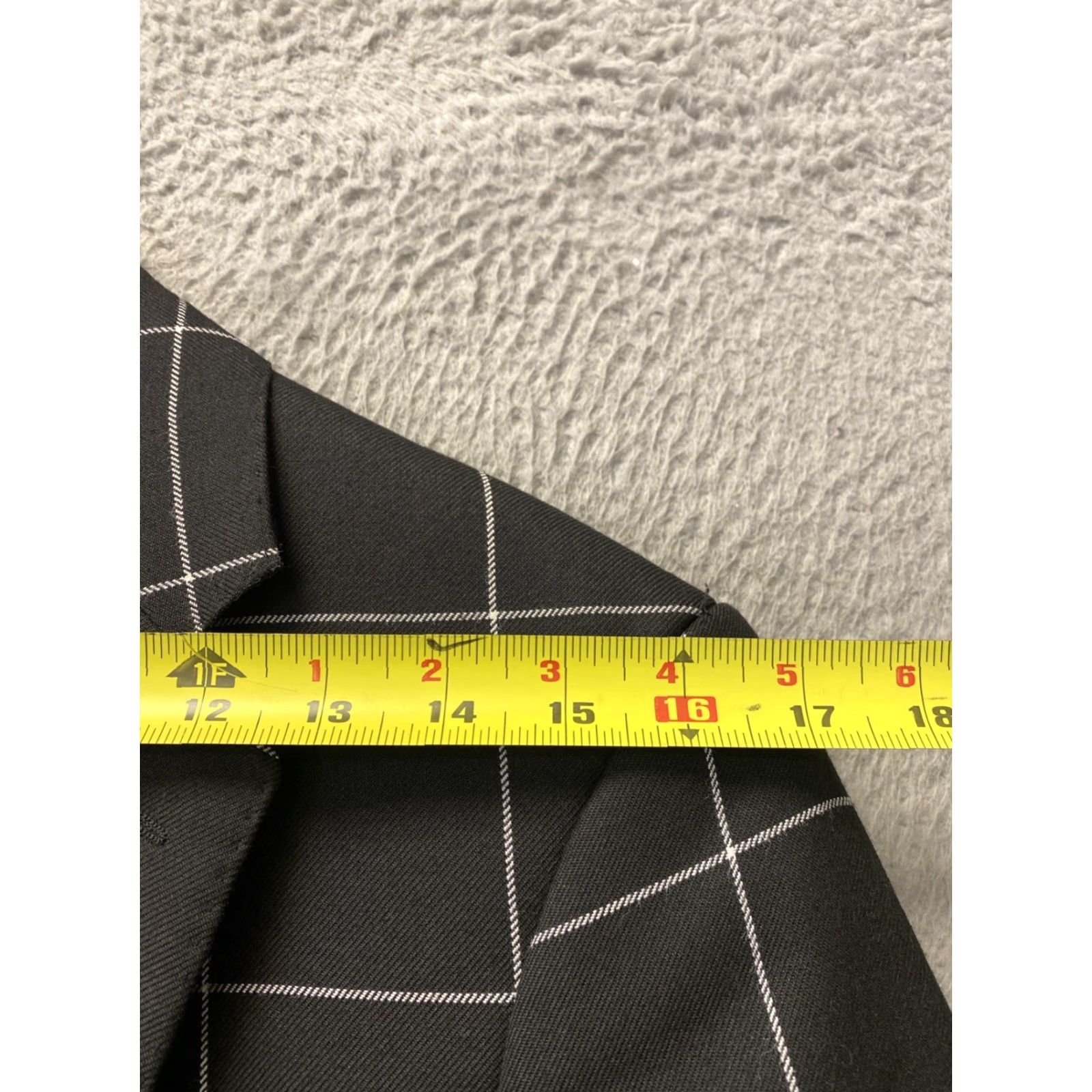 Zara ZARA Jacket Blazer Coat 36 Men Black Check Sports Coat Blazer Mens 36 Black Check Zara Size 36R - 6 Thumbnail