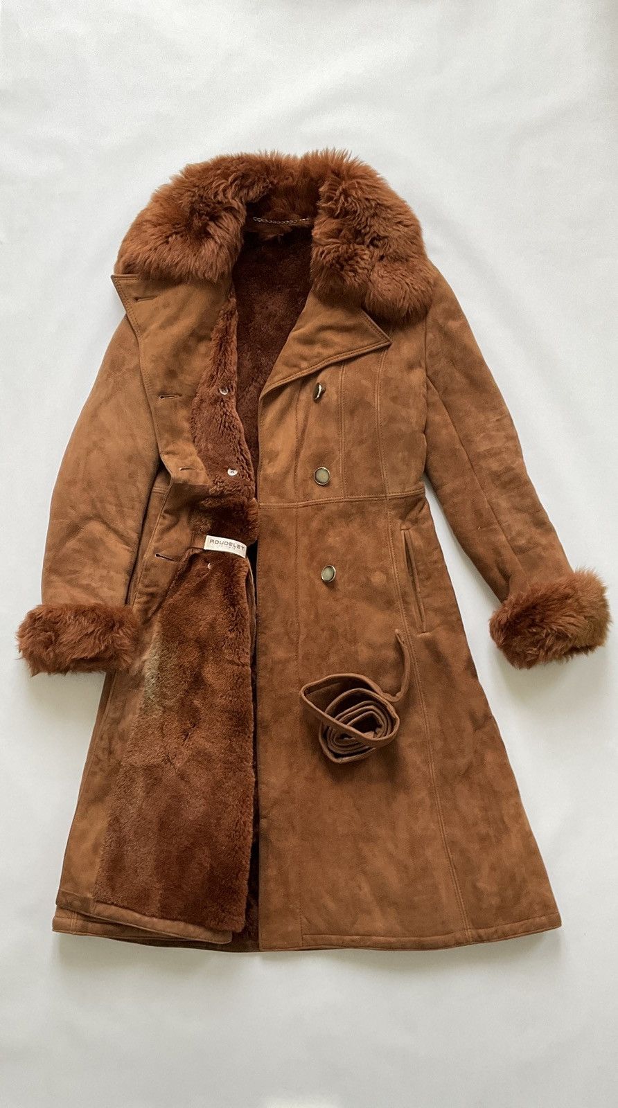 Vintage brown Lamb leather