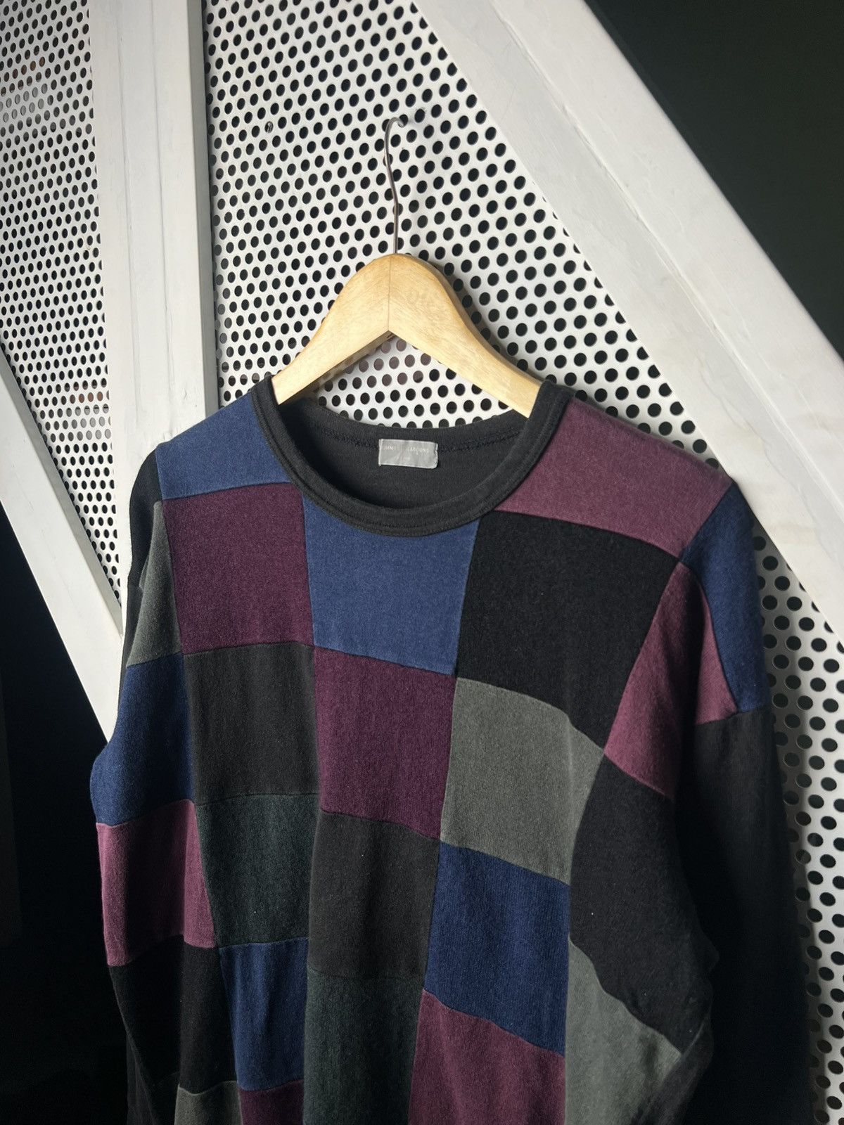 Comme des Garcons Homme Vintage 1997 Comme Des Garcons Homme Wool Patch Sweatshirt Size US L / EU 52-54 / 3 - 3 Thumbnail