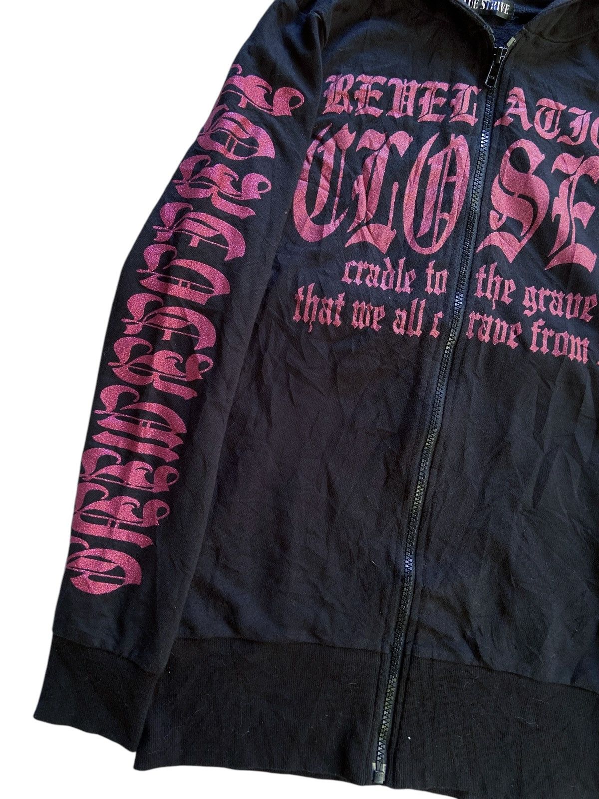 Japanese Brand BLUE STRIVE GOTHIC STYLE ZIP HOODIE Size US S / EU 44-46 / 1 - 5 Thumbnail