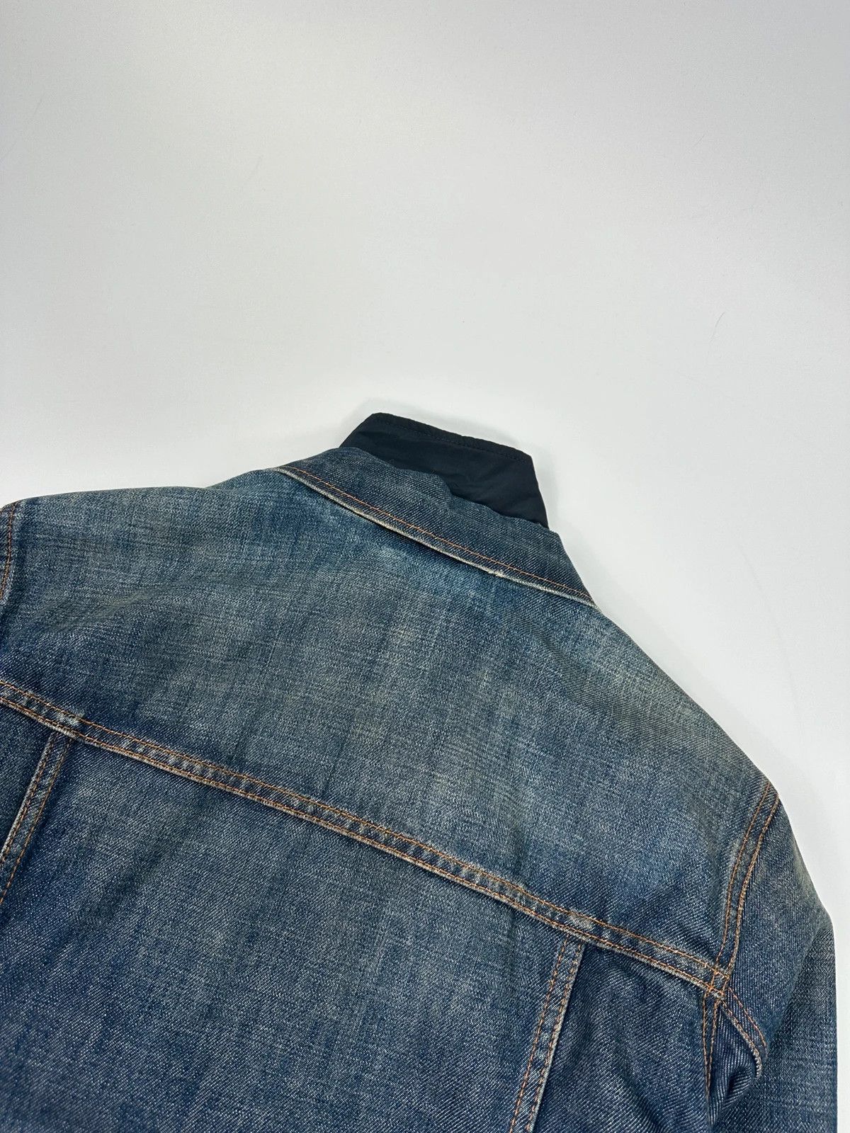 Prada Prada Milano FW2005 Indigo Blue Nylon Lining Denim Jacket Size US M / EU 48-50 / 2 - 7 Thumbnail