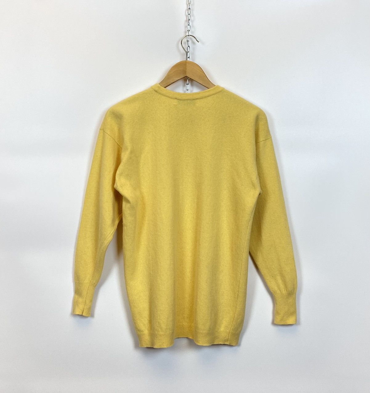 Burberry Vintage Burberrys Burberry Womens Sweater Knit Wool Yellow Size S / US 4 / IT 40 - 8 Thumbnail