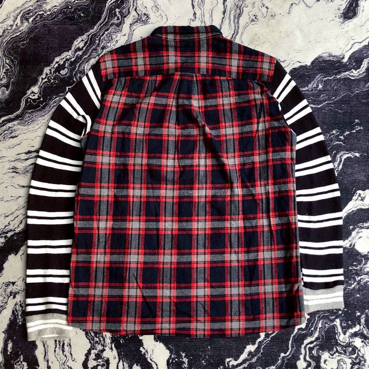 Frapbois FRAPBOIS by Issey Miyake Plaid × Stripe Hybrid Shirt Size US L / EU 52-54 / 3 - 4 Thumbnail