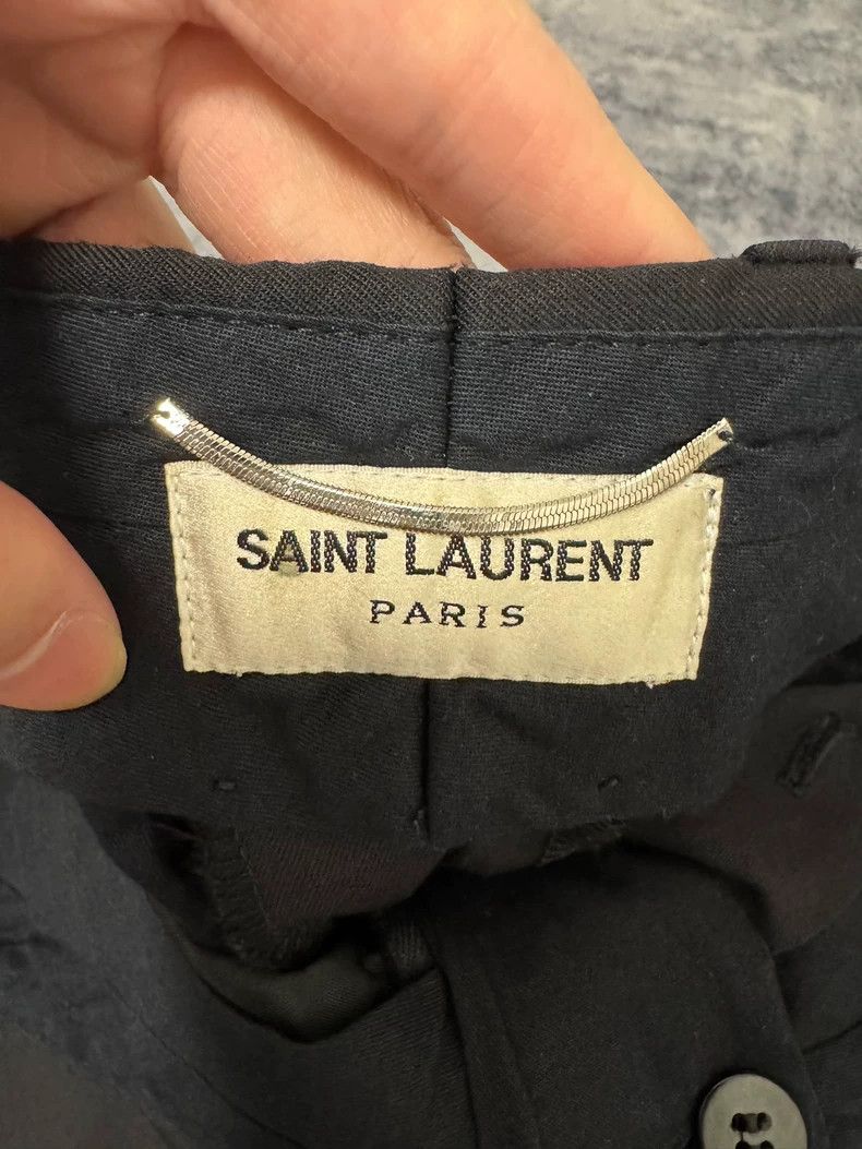 Yves Saint Laurent Saint Laruent13fw First Year Show Basic Wool Black Pants 25 Size US 44 / EU 60 - 5 Thumbnail