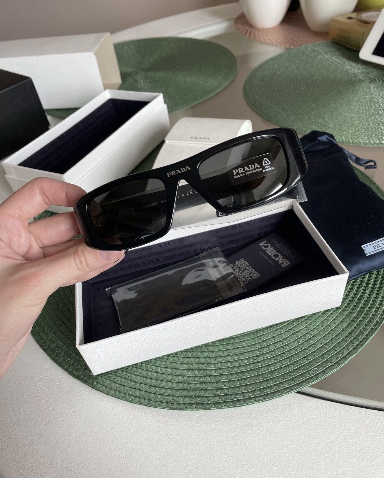 Prada PRADA 2022 Runway Logo Slim Sunglasses SPR20W quavo rapper Size ONE SIZE - 6 Thumbnail