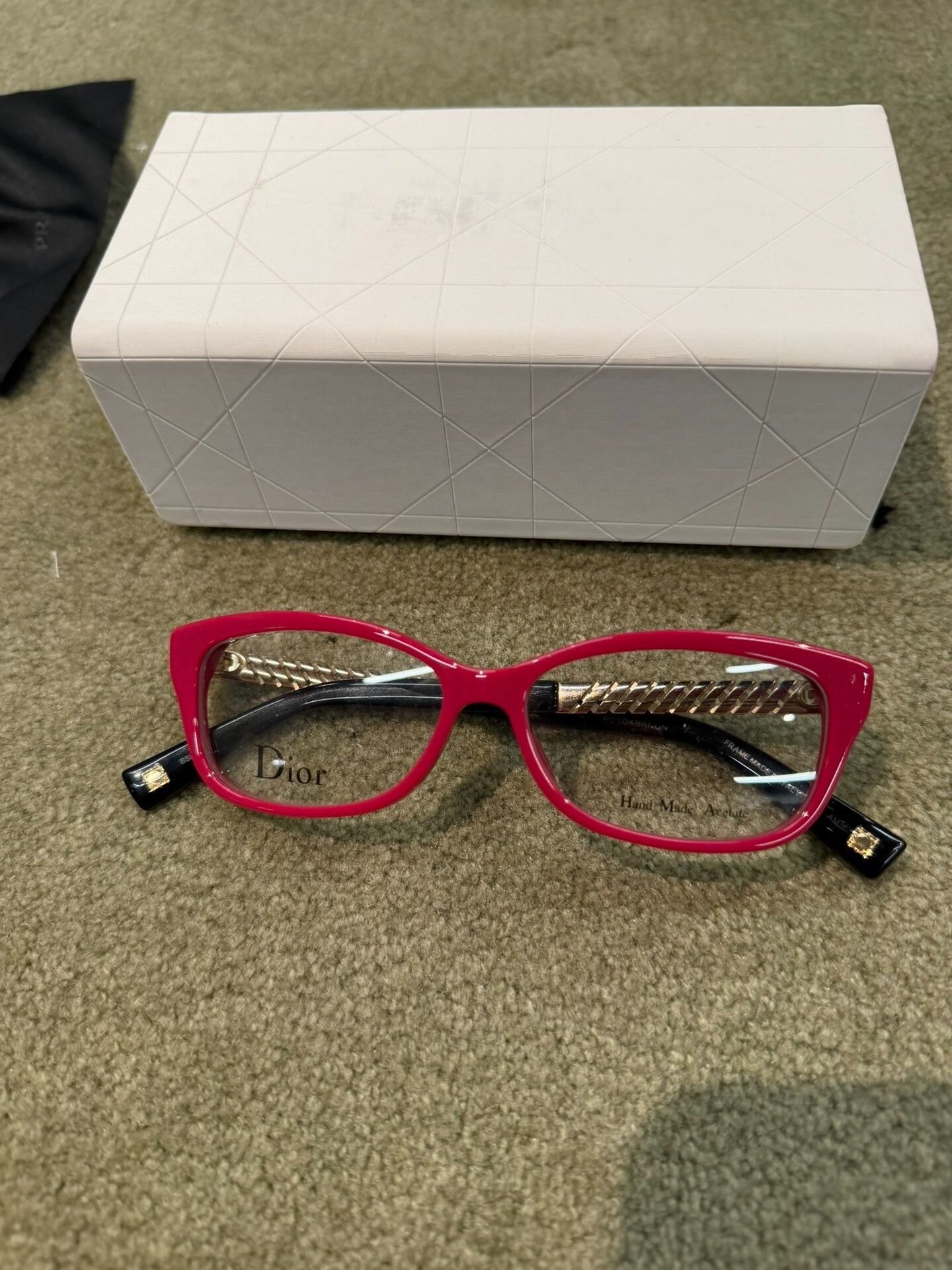 Dior Christian Dior Red Frame Sunglasses Size ONE SIZE - 1 Thumbnail