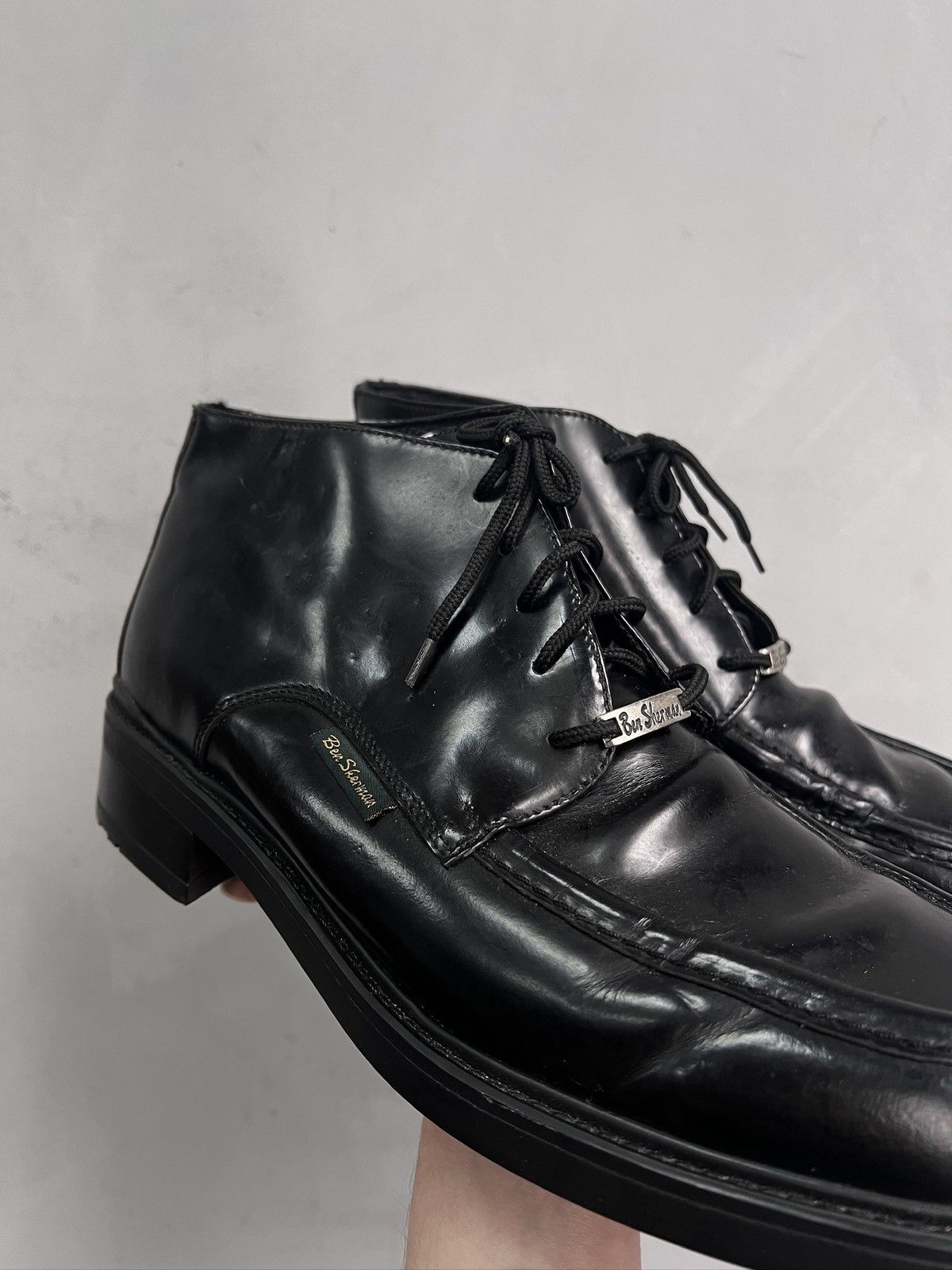Hysteric Glamour Black Leather Derby Shoes Classic Dirk bikkembergs style y2k Size US 9 / EU 42 - 3 Thumbnail