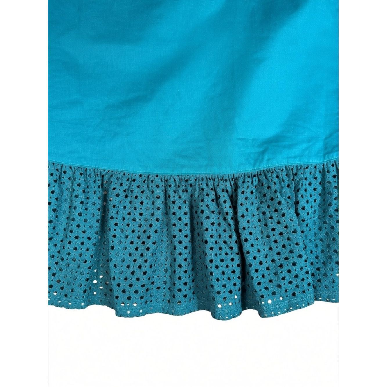 Free People New Free People Teal Calico Trapeze Cotton Dress Size M Size M / US 6-8 / IT 42-44 - 9 Thumbnail