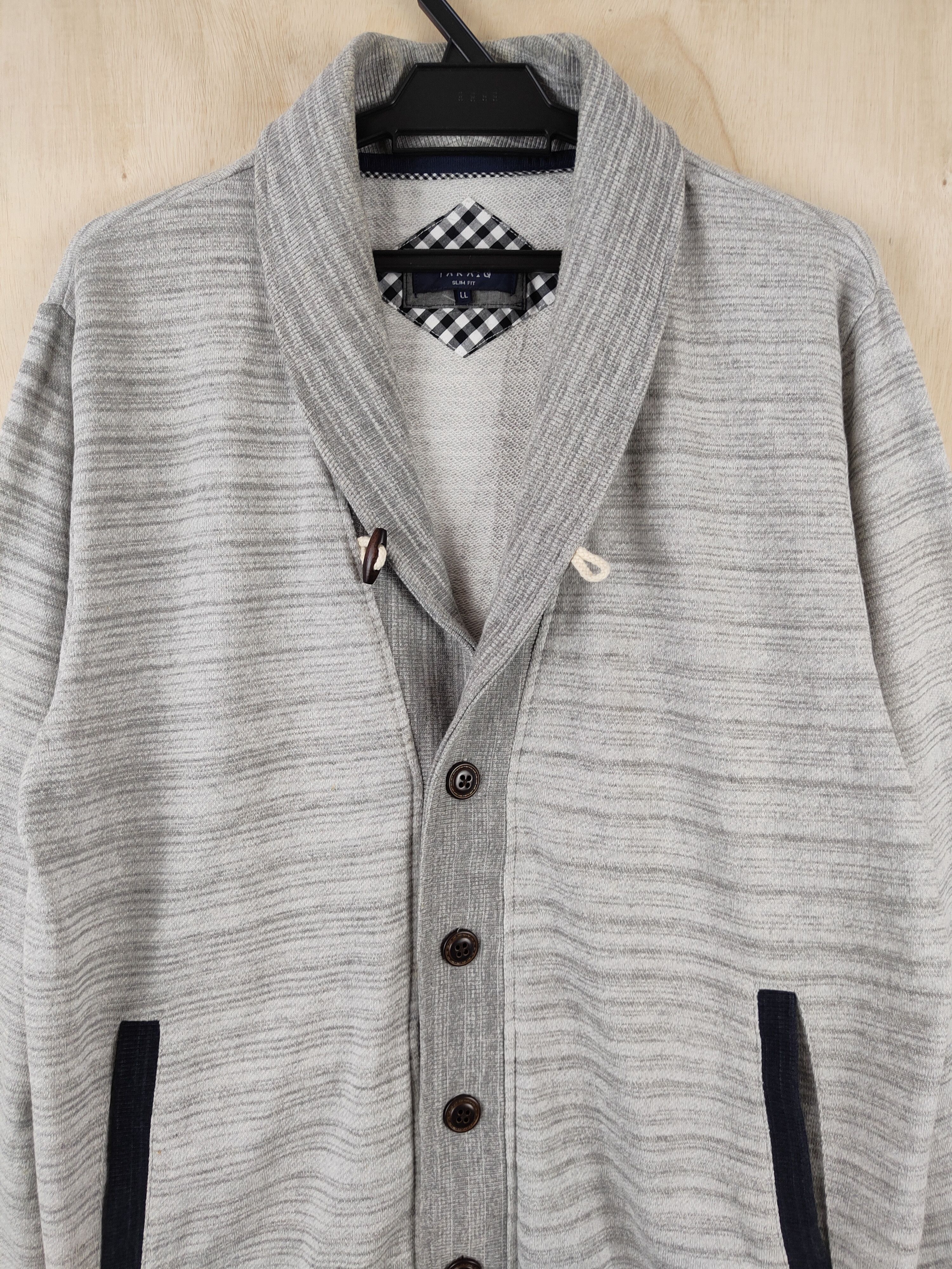 Japanese Brand Takaiq japan vintage Gray knitwear Cardigan #S2574 Size US L / EU 52-54 / 3 - 2 Thumbnail