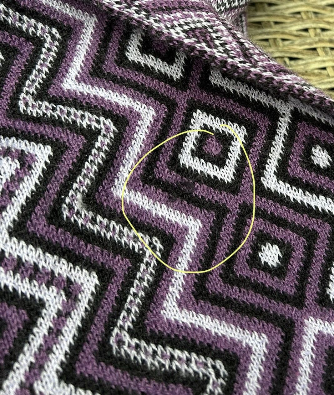 Missoni Vintage Missoni Wool Blend Purple ZigZag Scarf Size ONE SIZE - 6 Thumbnail