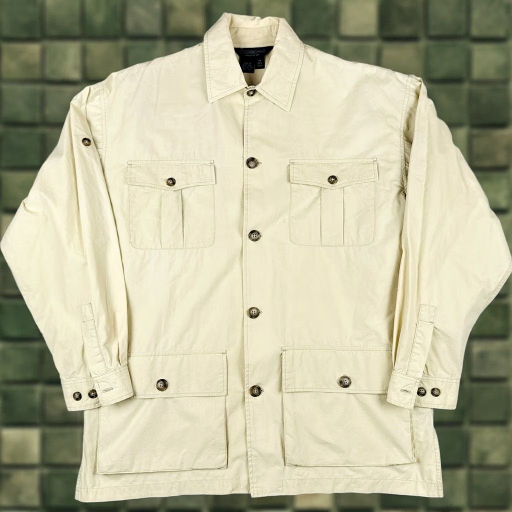 Vintage VINTAGE J. Peterman Shirt Jacket Beige Cotton Size M Safari Utility Size US M / EU 48-50 / 2 - 1 Thumbnail