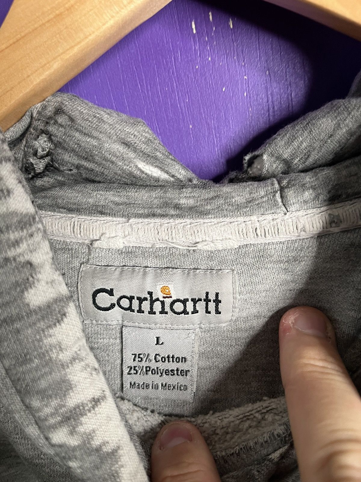 Carhartt × Vintage Vintage 00s Carhartt tonal logo essential hoodie Size US L / EU 52-54 / 3 - 4 Thumbnail