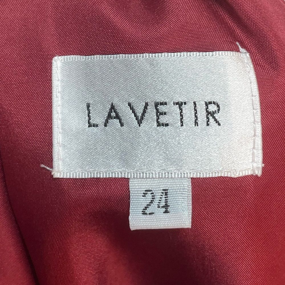 Other Lavetir A-Line V-Neck Half Sleeves Split Side Chiffon Mulber Size 4XL / US 24-26 - 8 Thumbnail