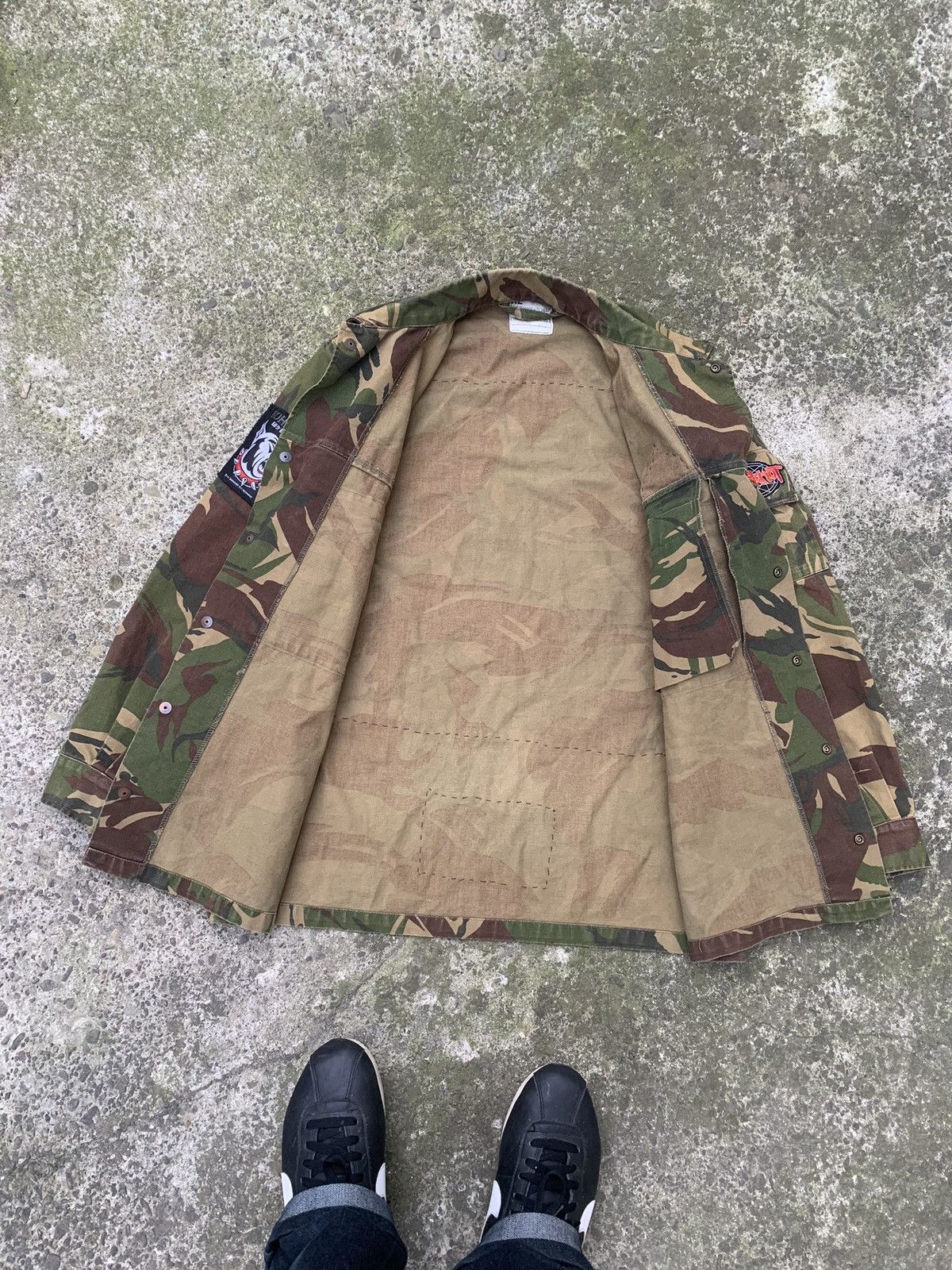 Other Custom Camo Punk Jacket w/ Patches MARQUARDT + SCHULZ Size US L / EU 52-54 / 3 - 13 Thumbnail