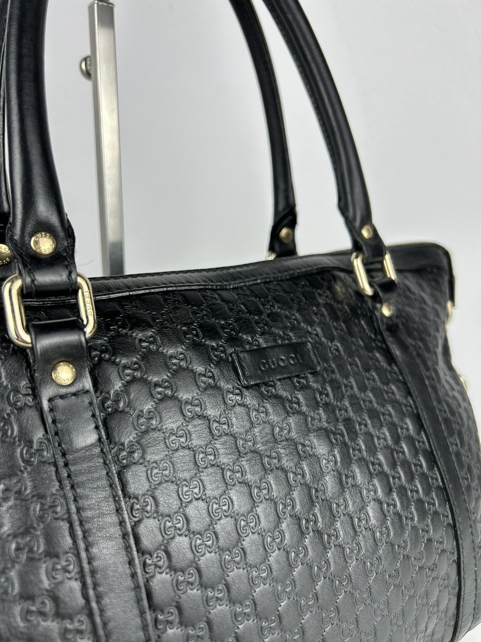 Gucci Gucci microguccissima black leather top zip handbag Size ONE SIZE - 15 Thumbnail