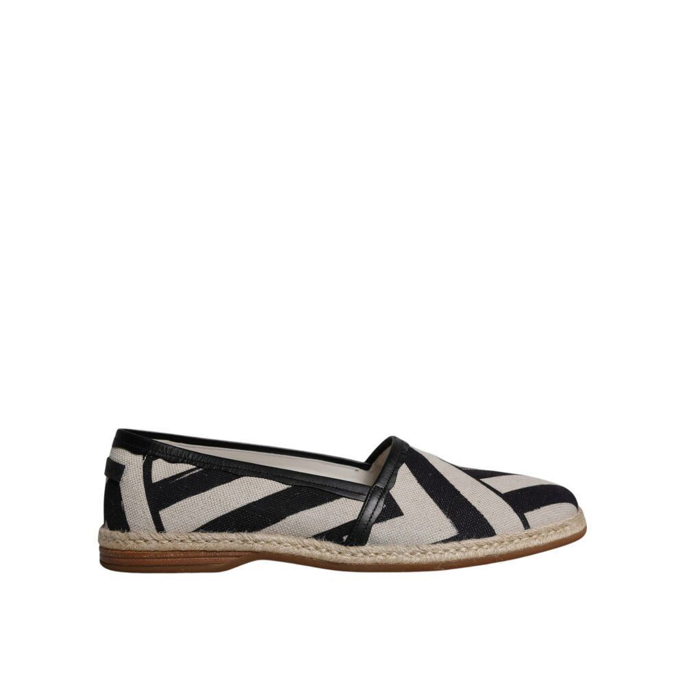 Dolce & Gabbana Dolce & Gabbana Black White Stripes Slip On Espadrille Shoes Size US 8 / EU 41 - 6 Thumbnail