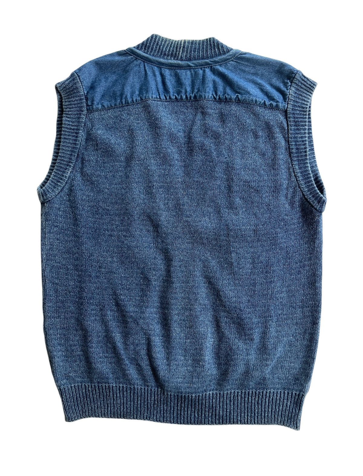 Aran Isles Knitwear Blue Willis Aran Sleeveless Knitted Pattern Vest Size US M / EU 48-50 / 2 - 2 Thumbnail