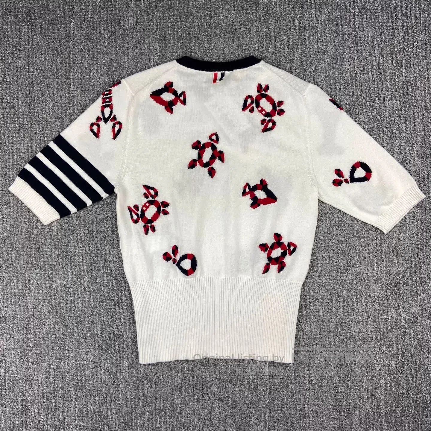 Thom Browne thom browne white ocean world knit short sleeve. Size US S / EU 44-46 / 1 - 2 Thumbnail