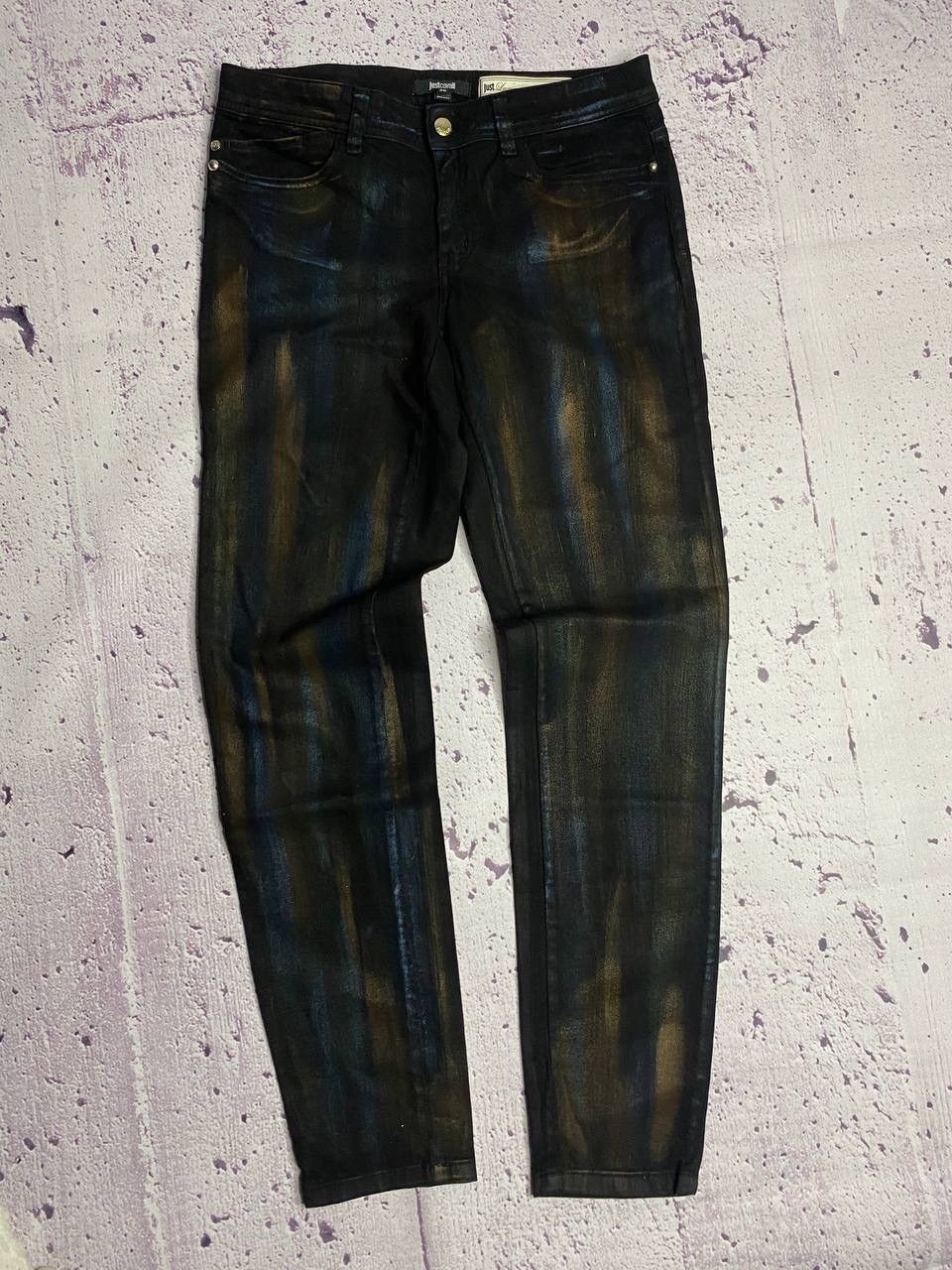 Just Cavalli Women's Just Cavalli Paisley Pattern Flared Denim Pants Size 29" - 10 Thumbnail