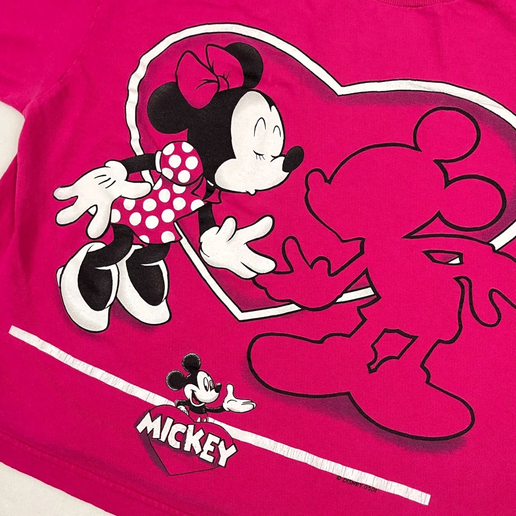 Mickey Unlimited VTG Disney Shirt Womens S Crop Mickey Mouse Minnie Mouse Heart Graphic T Size S / US 4 / IT 40 - 2 Thumbnail